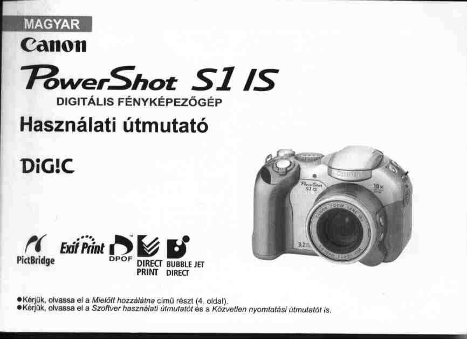 Canon POWERSHOT S1 IS User Manual