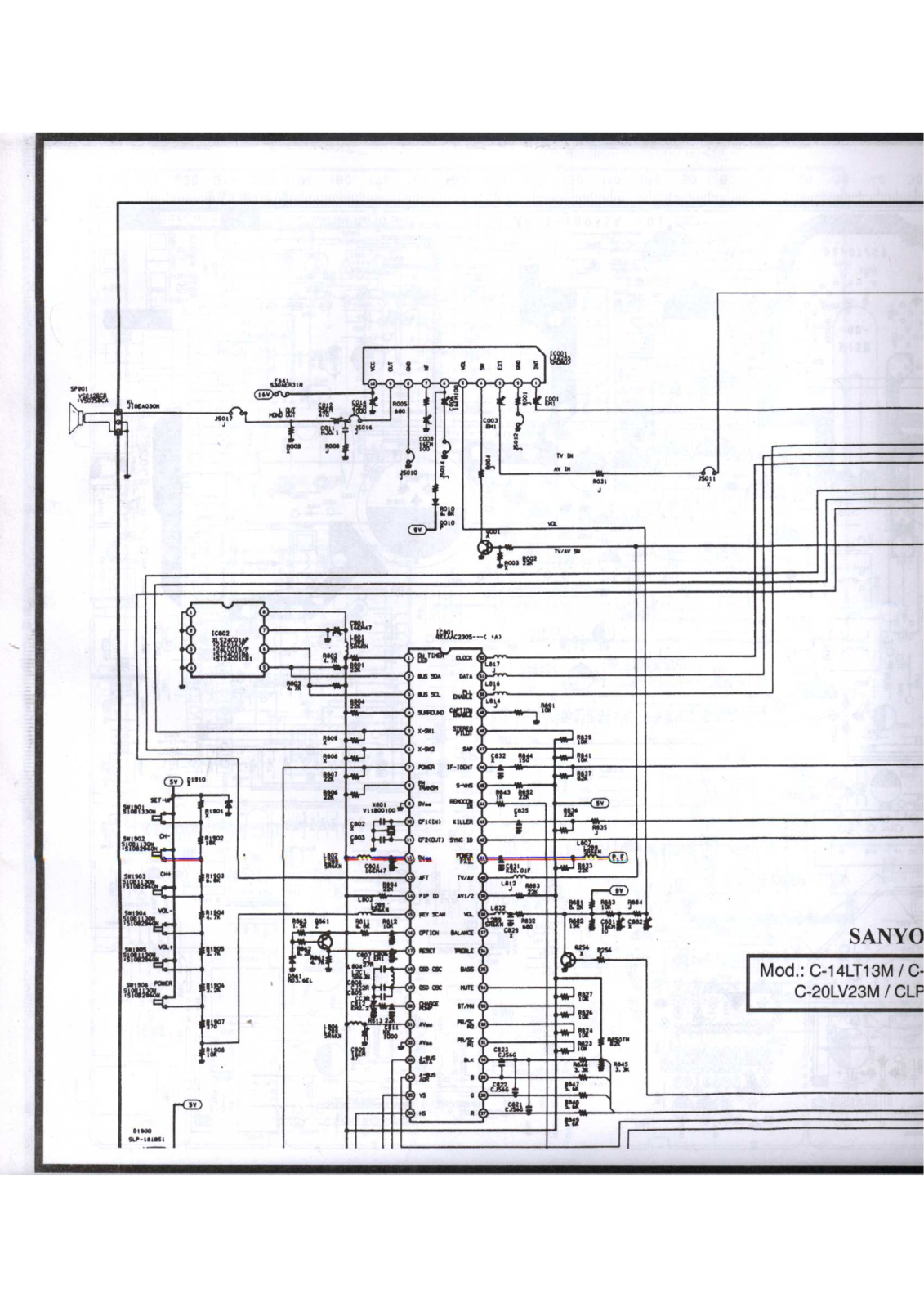 SANYO C-20LV23M, C-14LT13M Service Manual