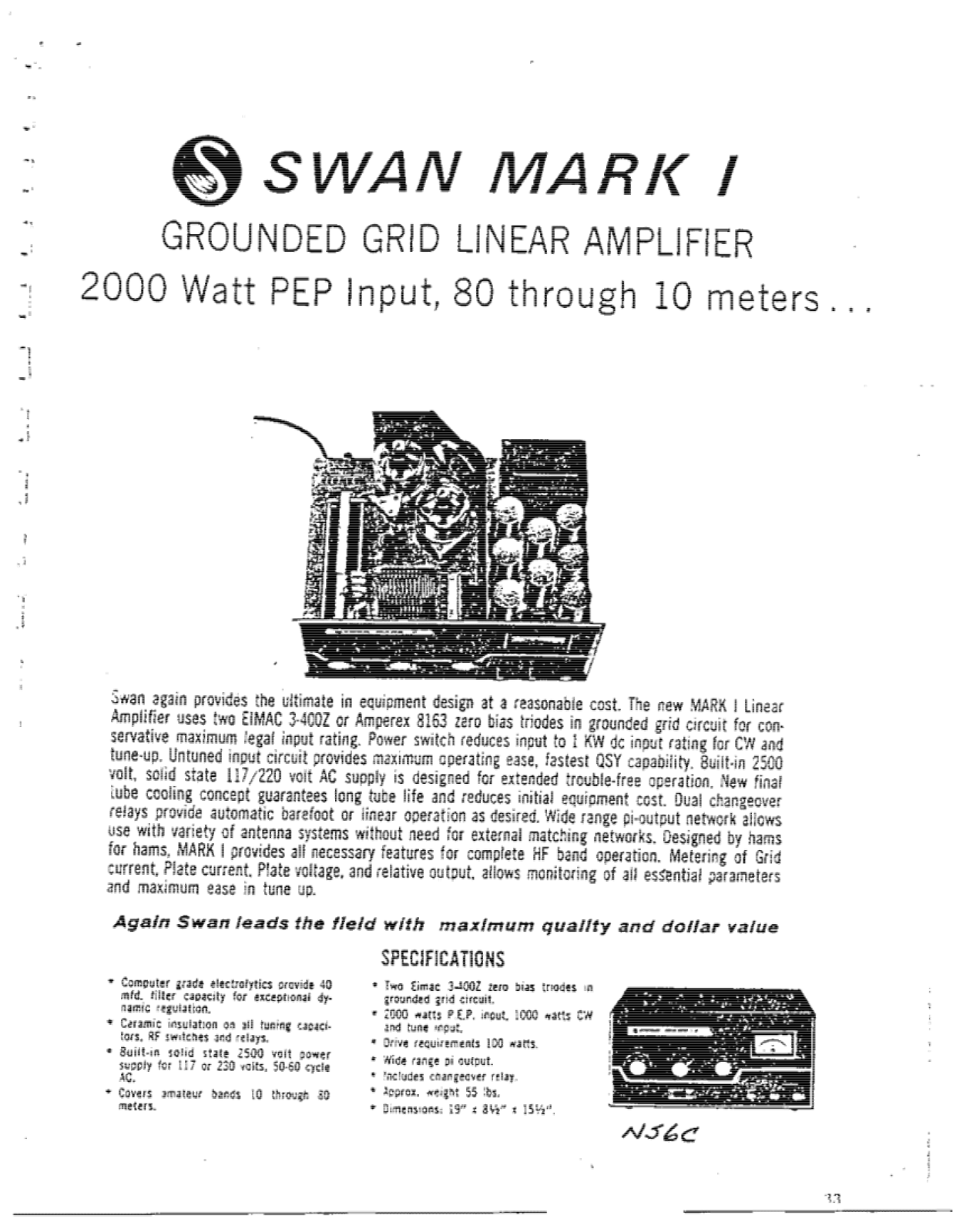 SWAN MARK-1 User Manual (PAGE 1)