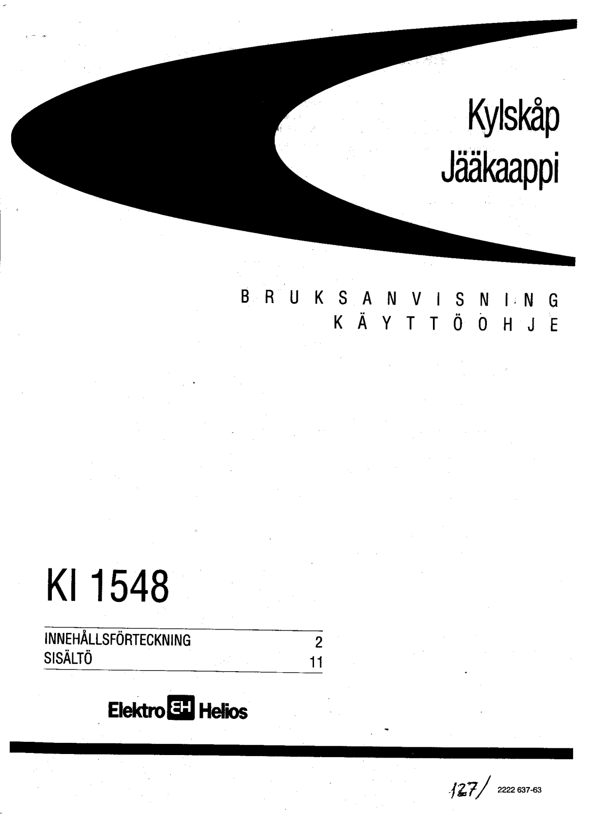 Elektro helios KI1548 User Manual