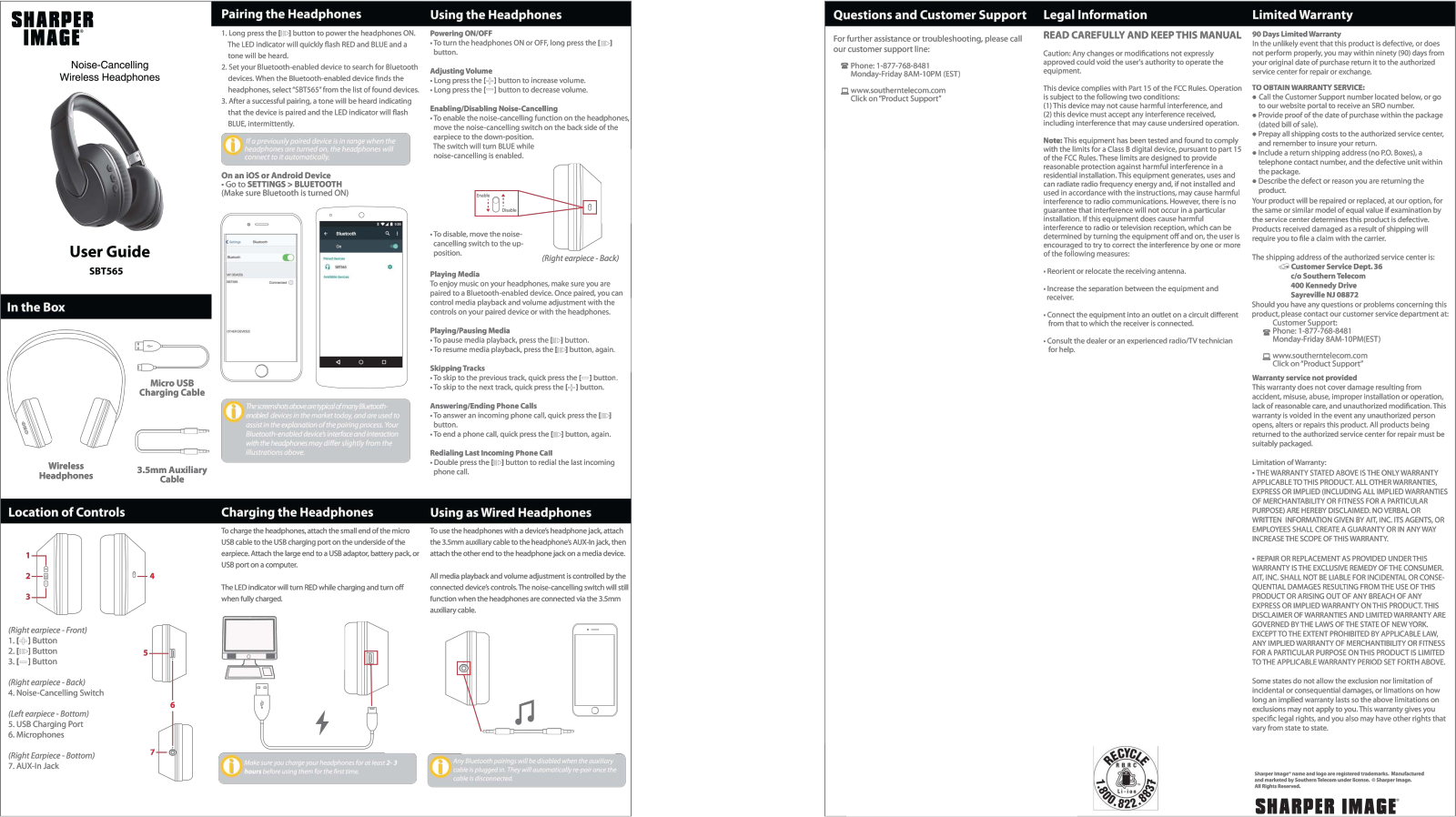 Sharper image SBT565 User Manual