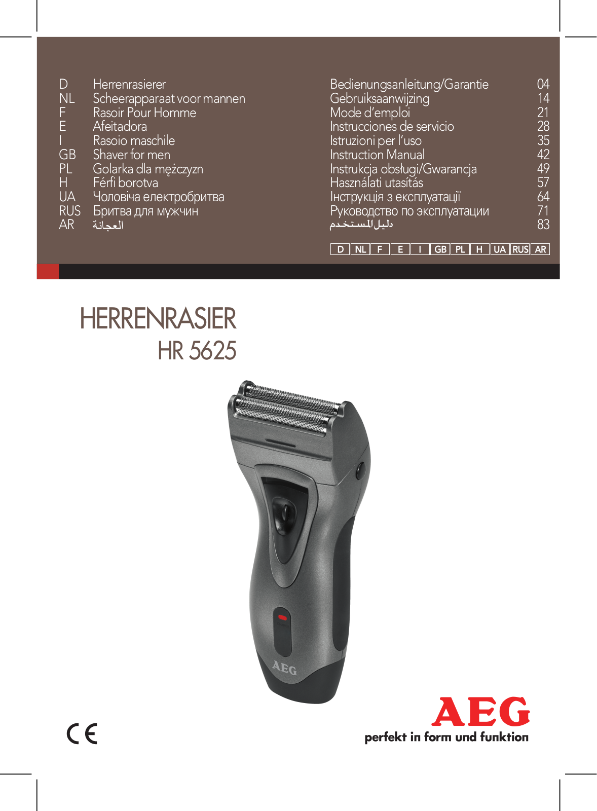 AEG HR 5625 User Manual