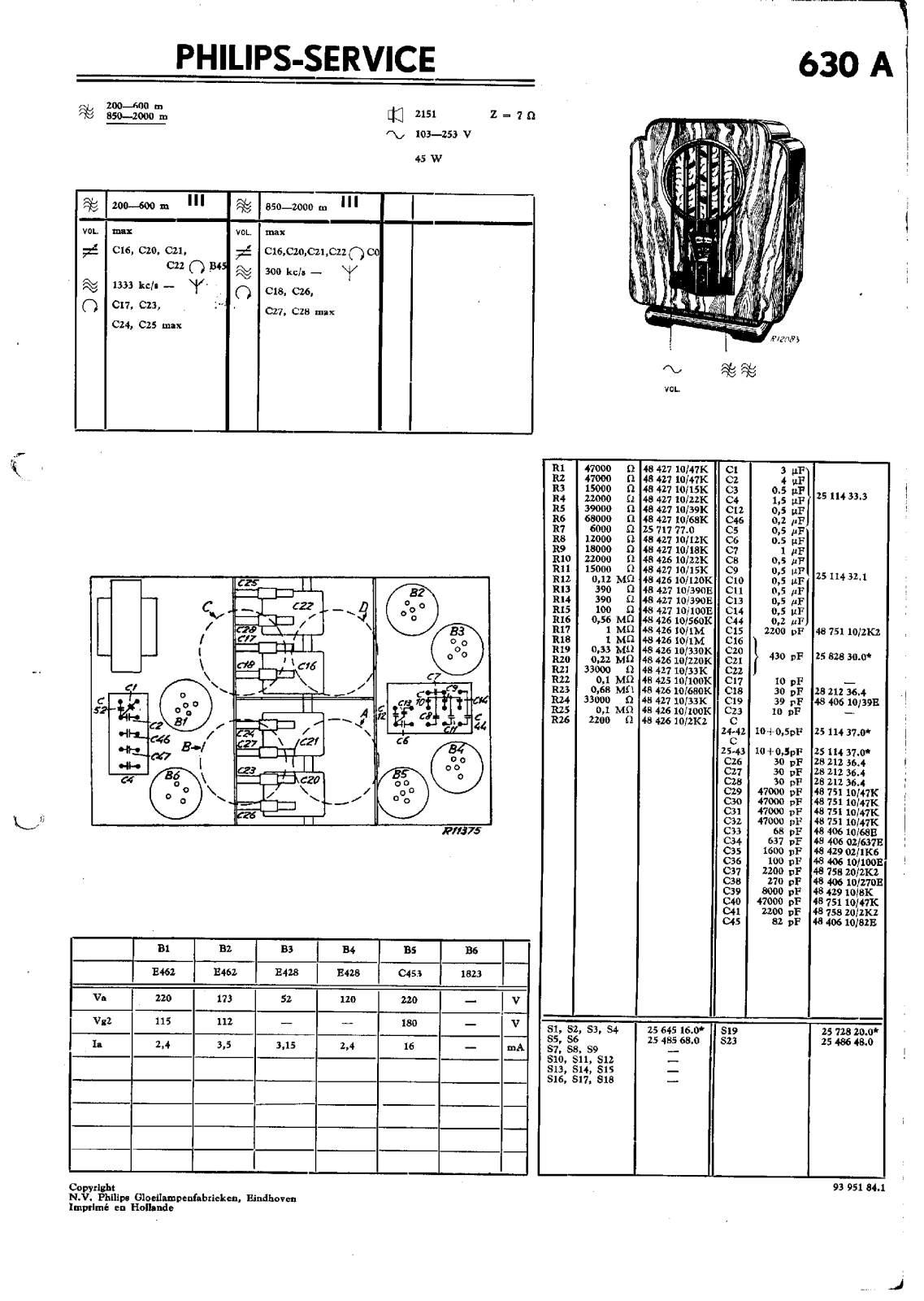 Philips 630-A Service Manual