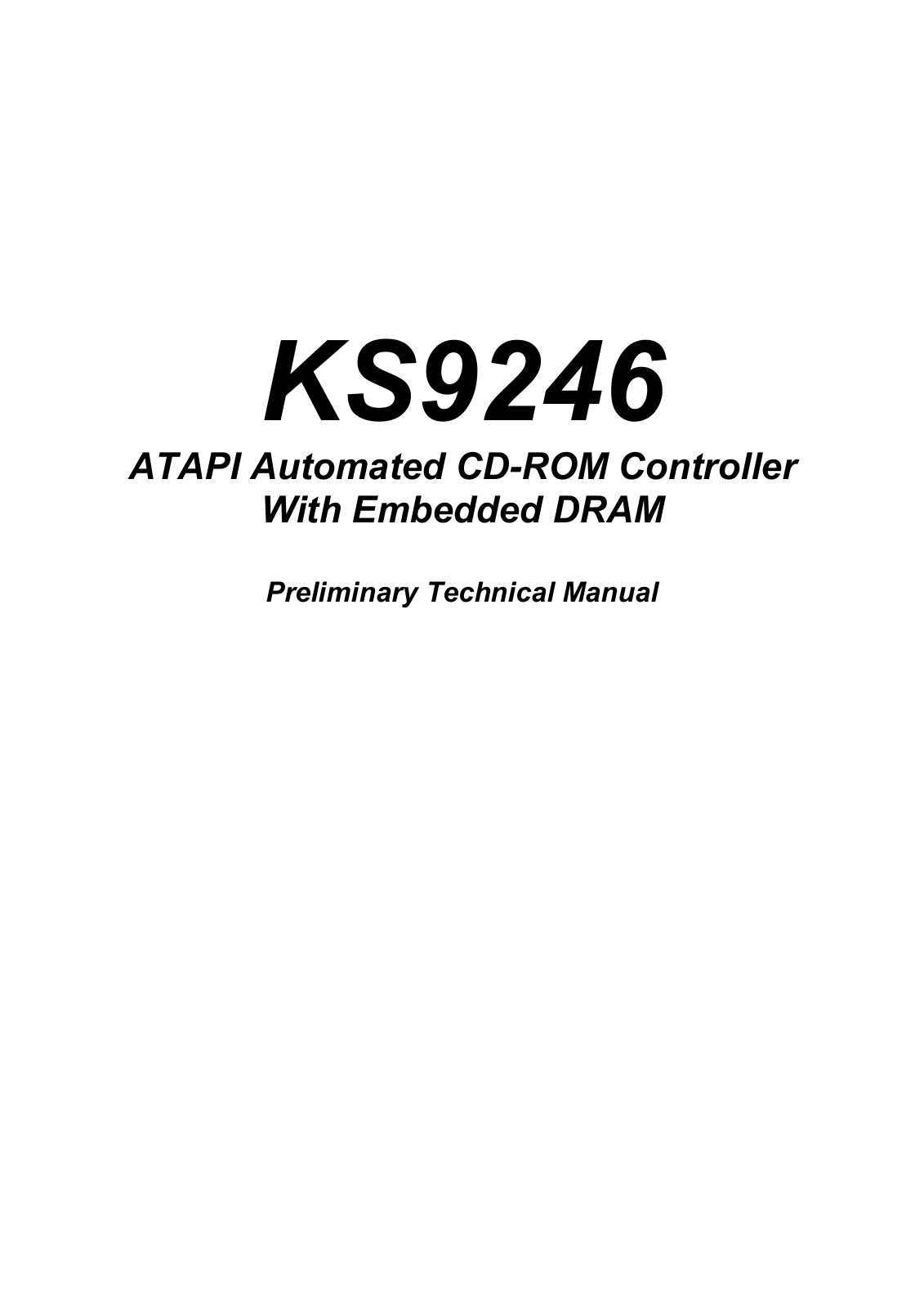 Samsung KS9246 Datasheet