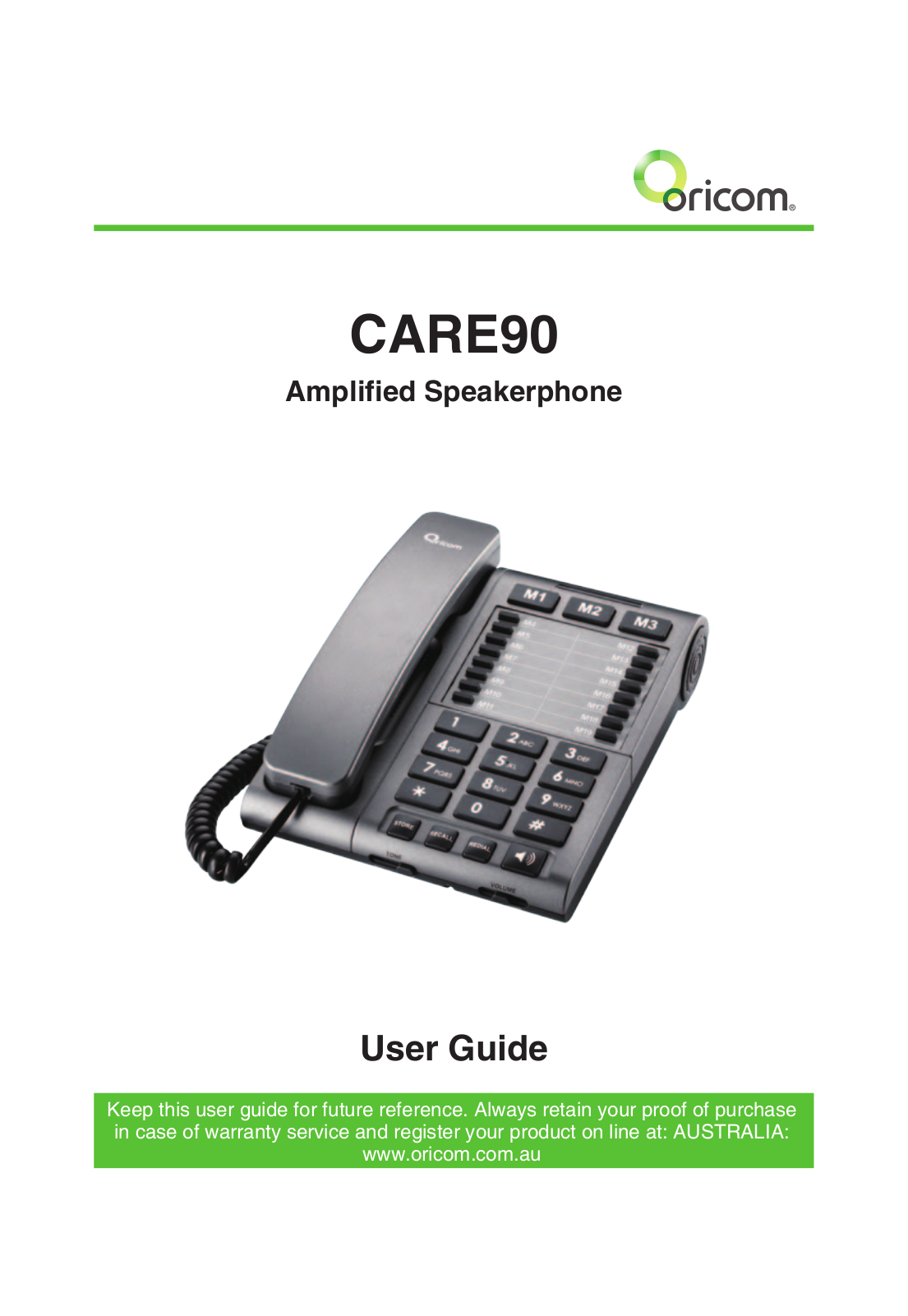 Oricom CARE90 User Manual