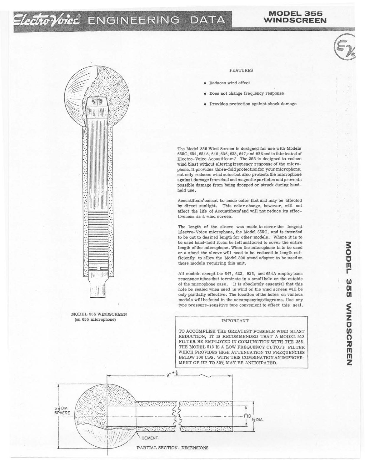 Electro-voice 355 DATASHEET