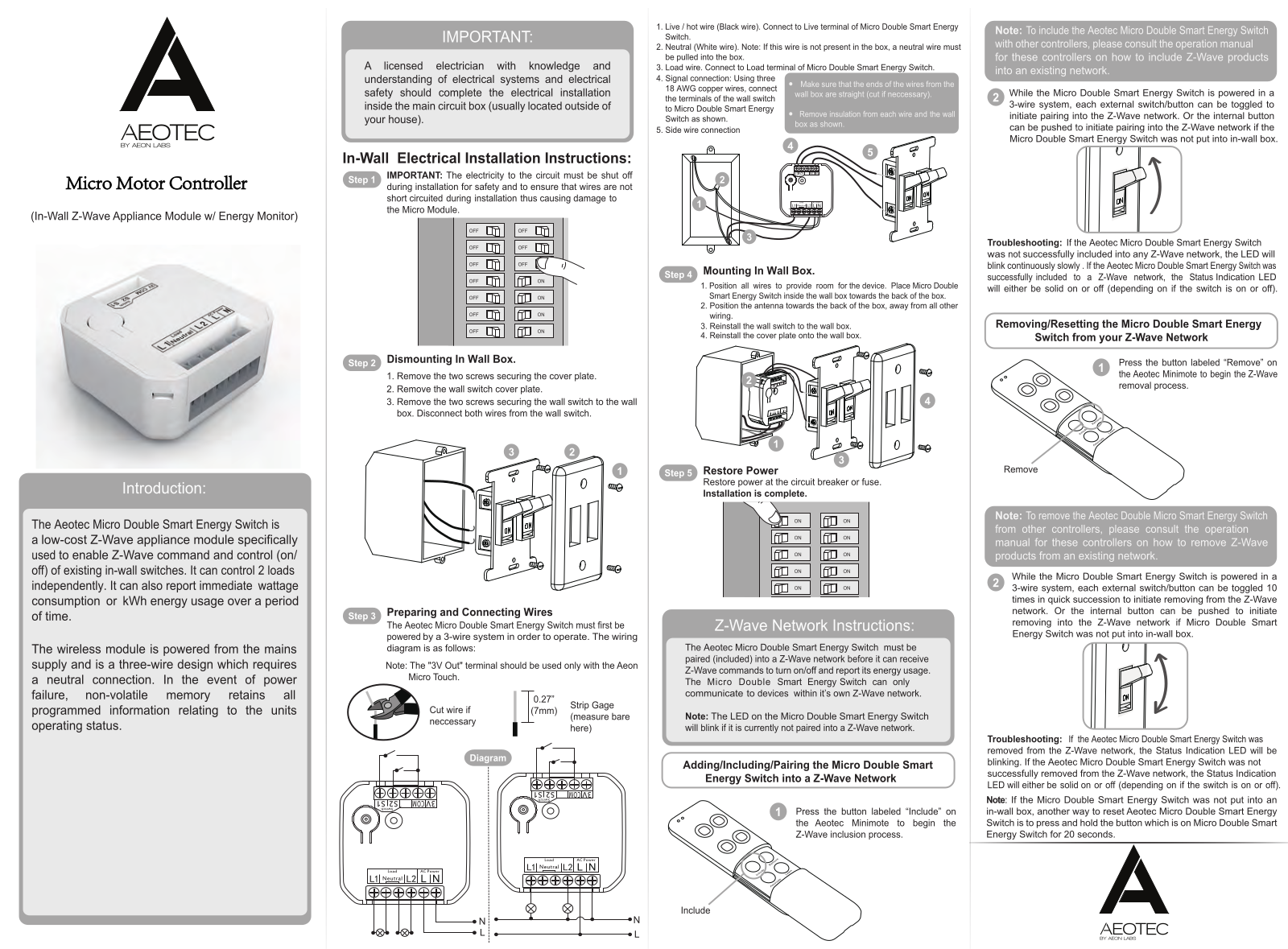 Aeon Labs DSC14104 Users Manual