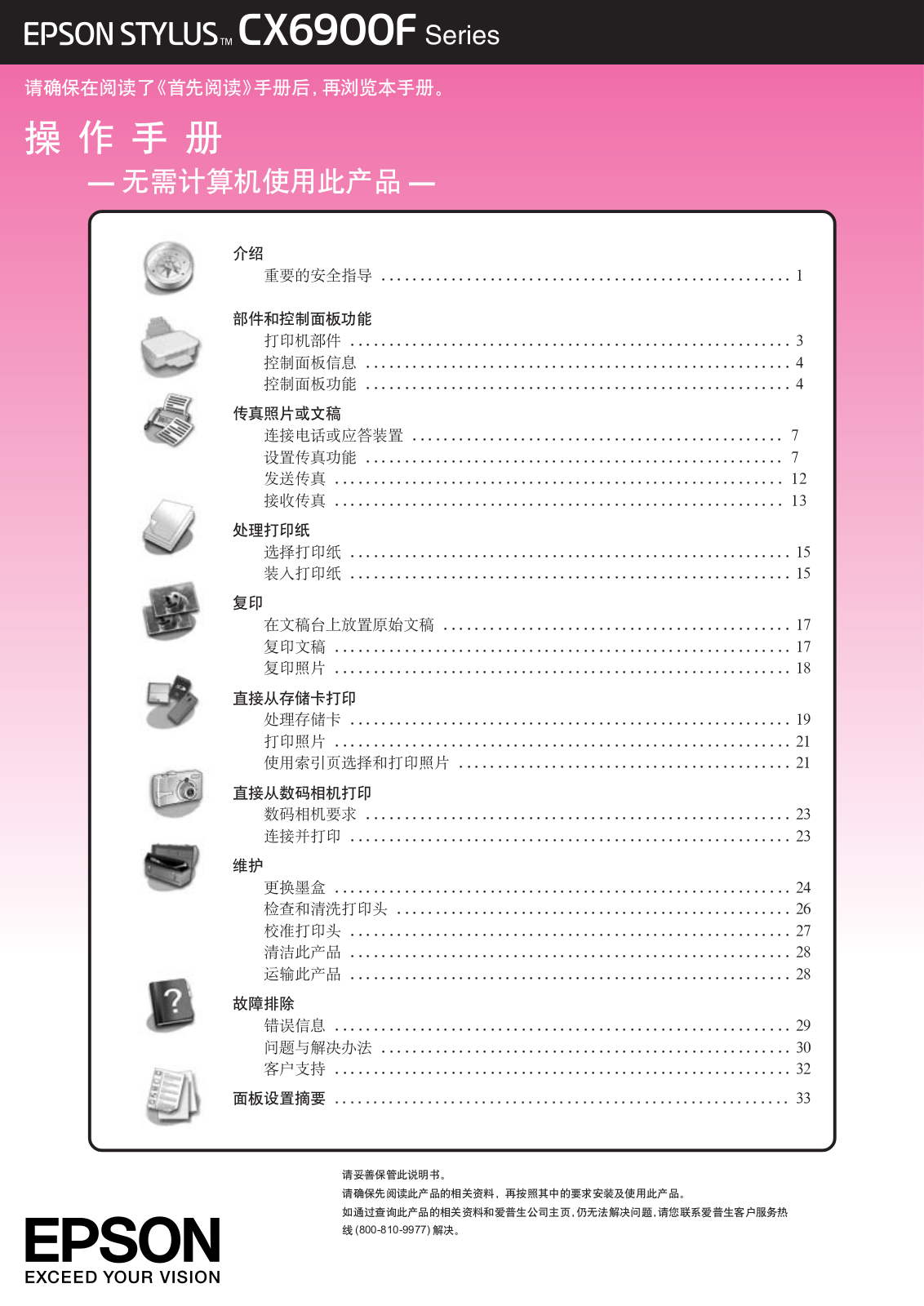 Epson STYLUS CX6900F series User Manual