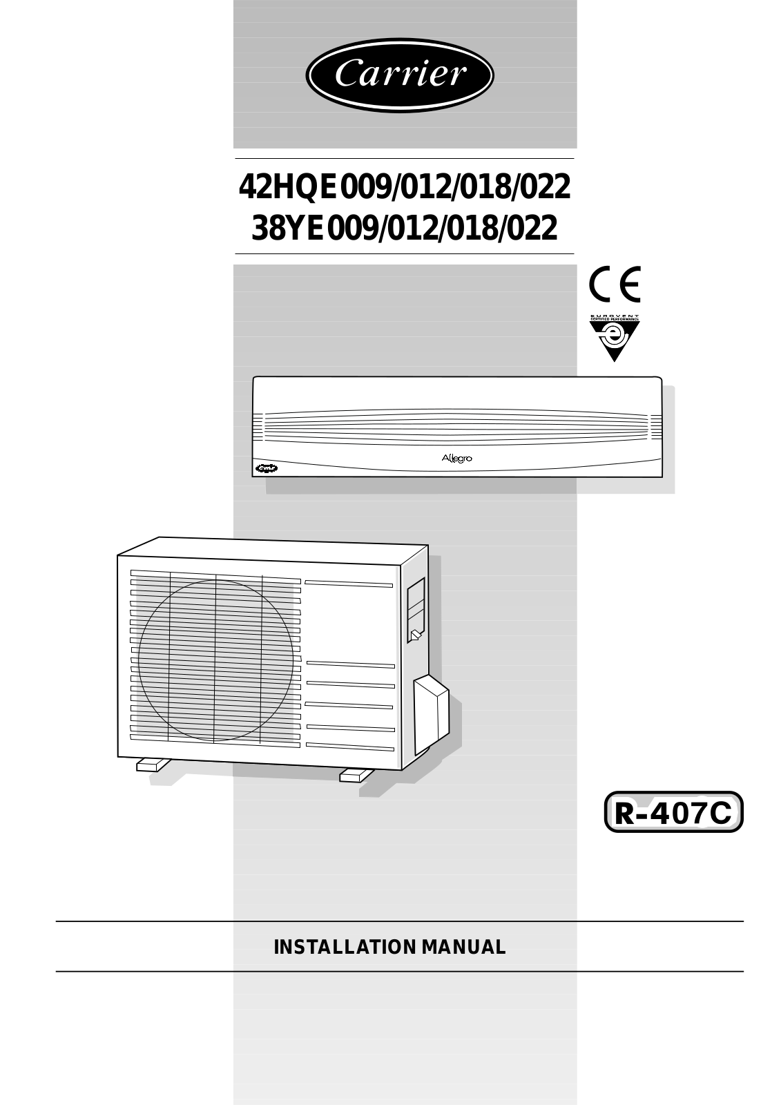 Carrier 42HQE user guide manual