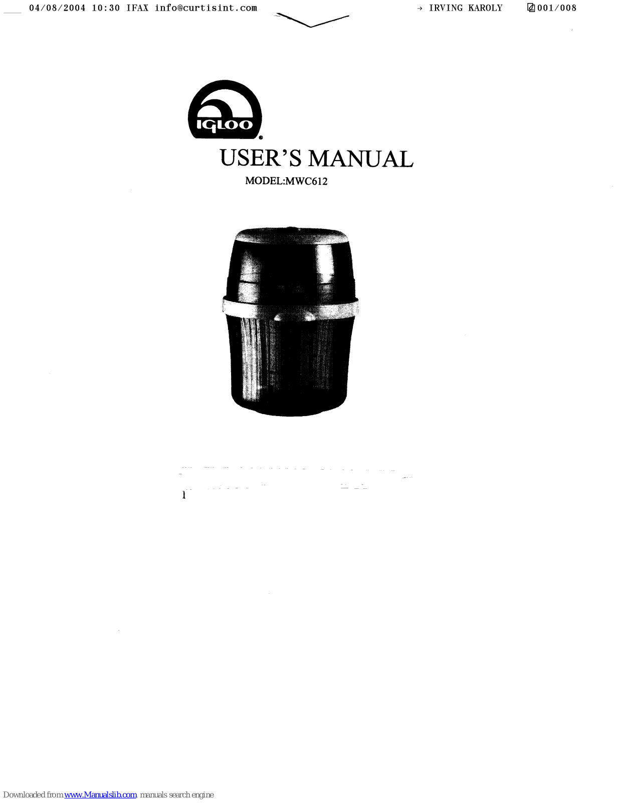 Igloo MWC612 User Manual