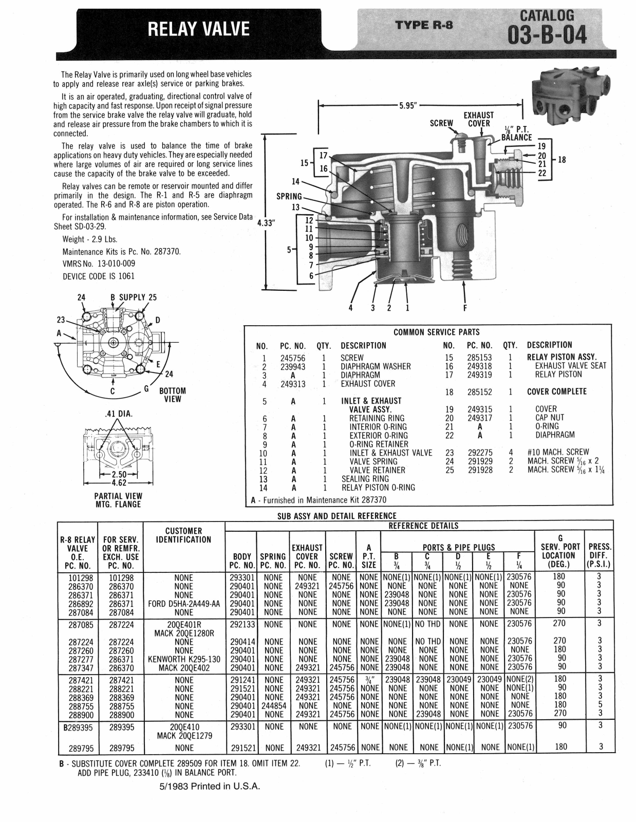 BENDIX 03-B-04 User Manual