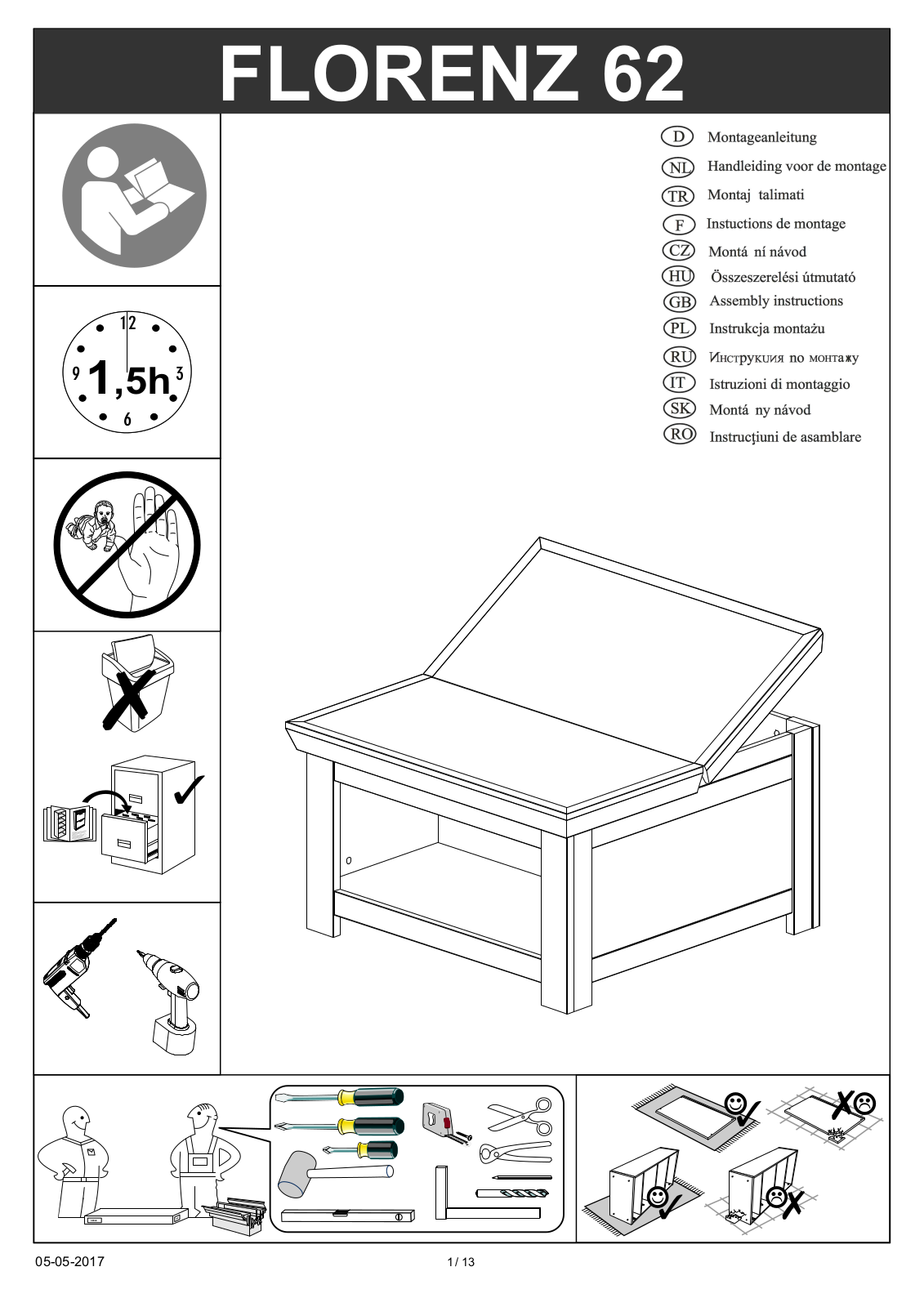 Home affaire Florenz 62 Assembly instructions