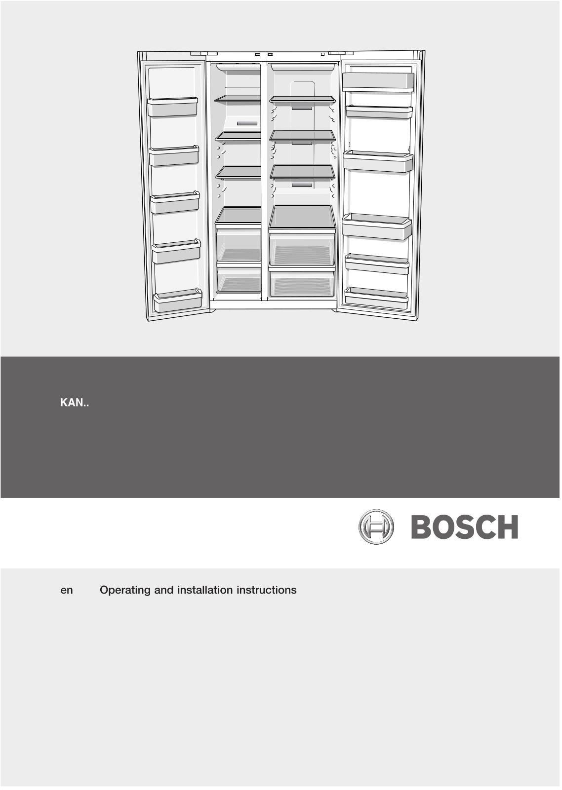 Bosch KAN62V40GB, KAN62V41GB Manual