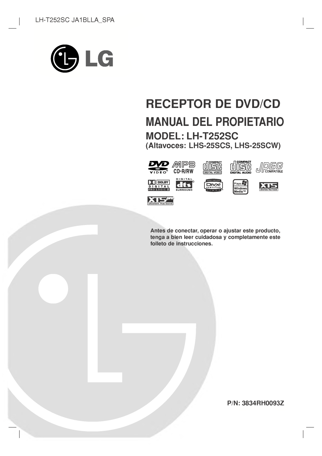 Lg LH-T252SC User Manual