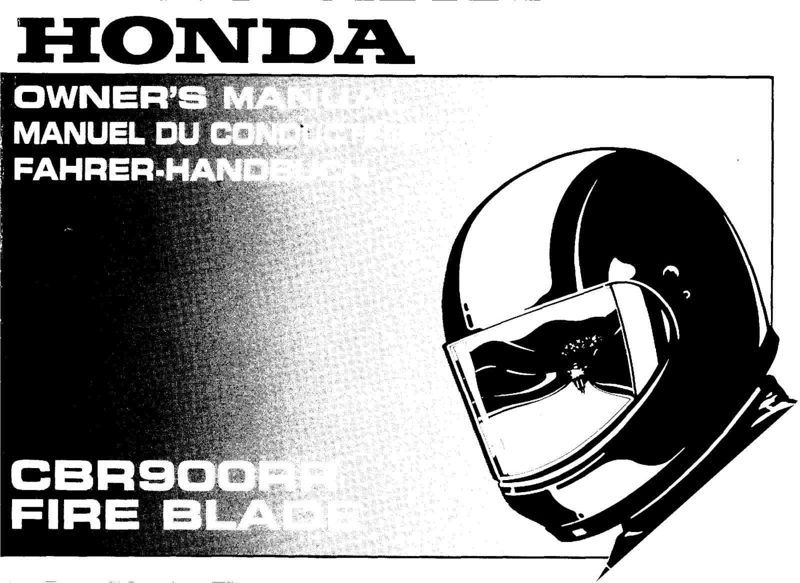 Honda CBR900RR 2001 Owner's Manual