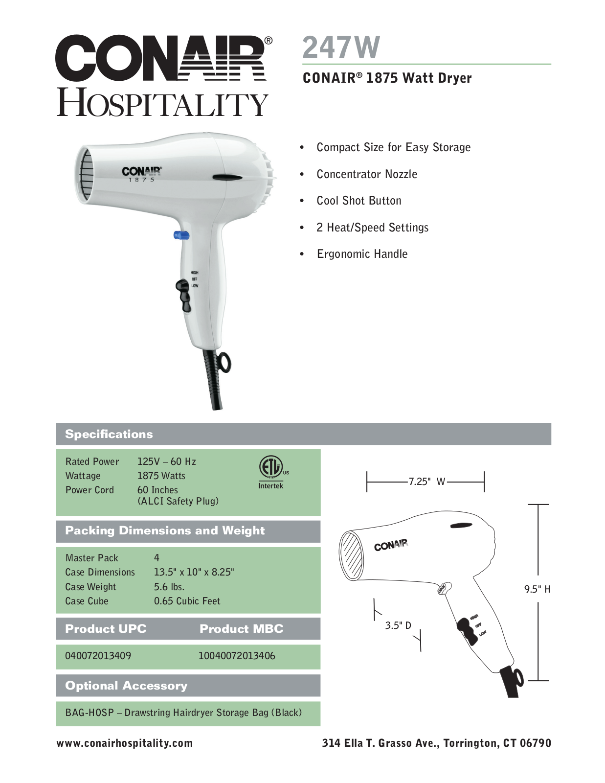 Waring 247W User Manual