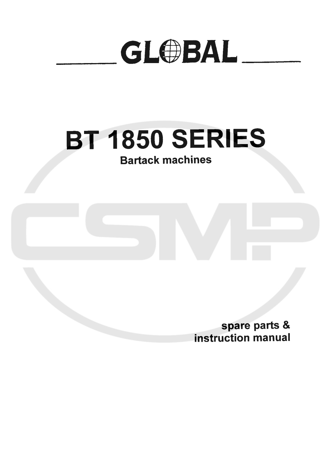 Global BT-1850 Parts Book