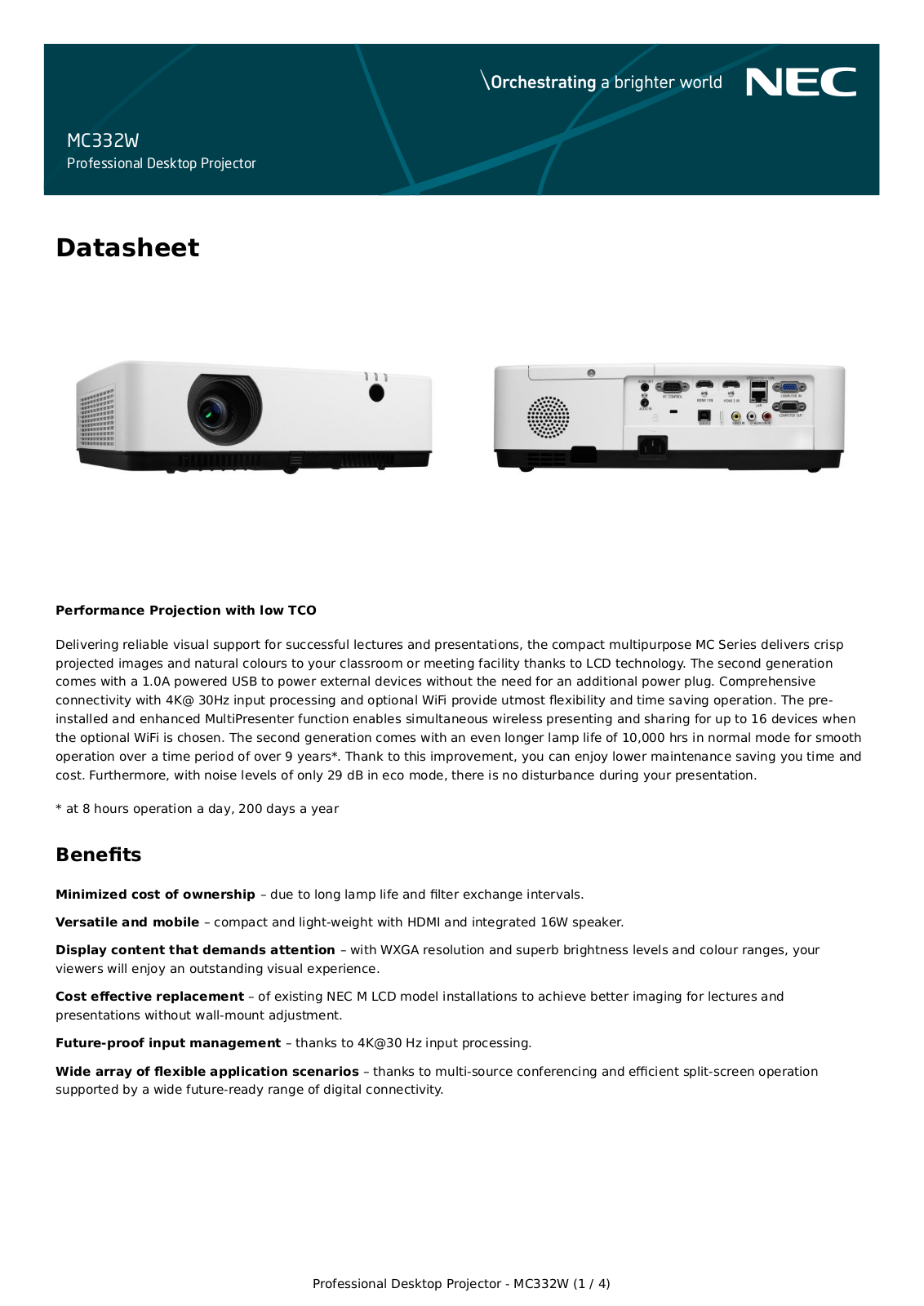 Nec 60004704 Product Data Sheet