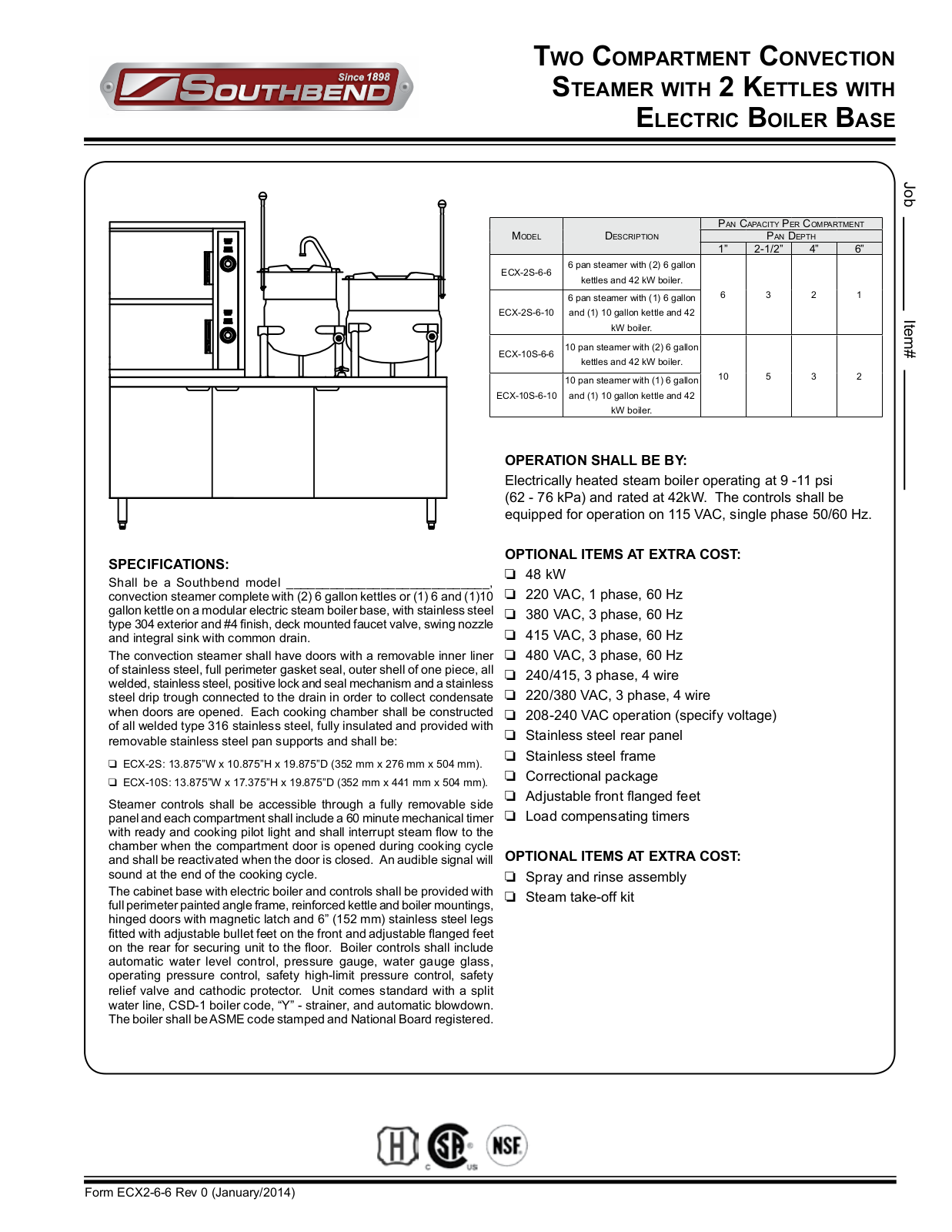 Southbend ECX-10S-6-10 User Manual