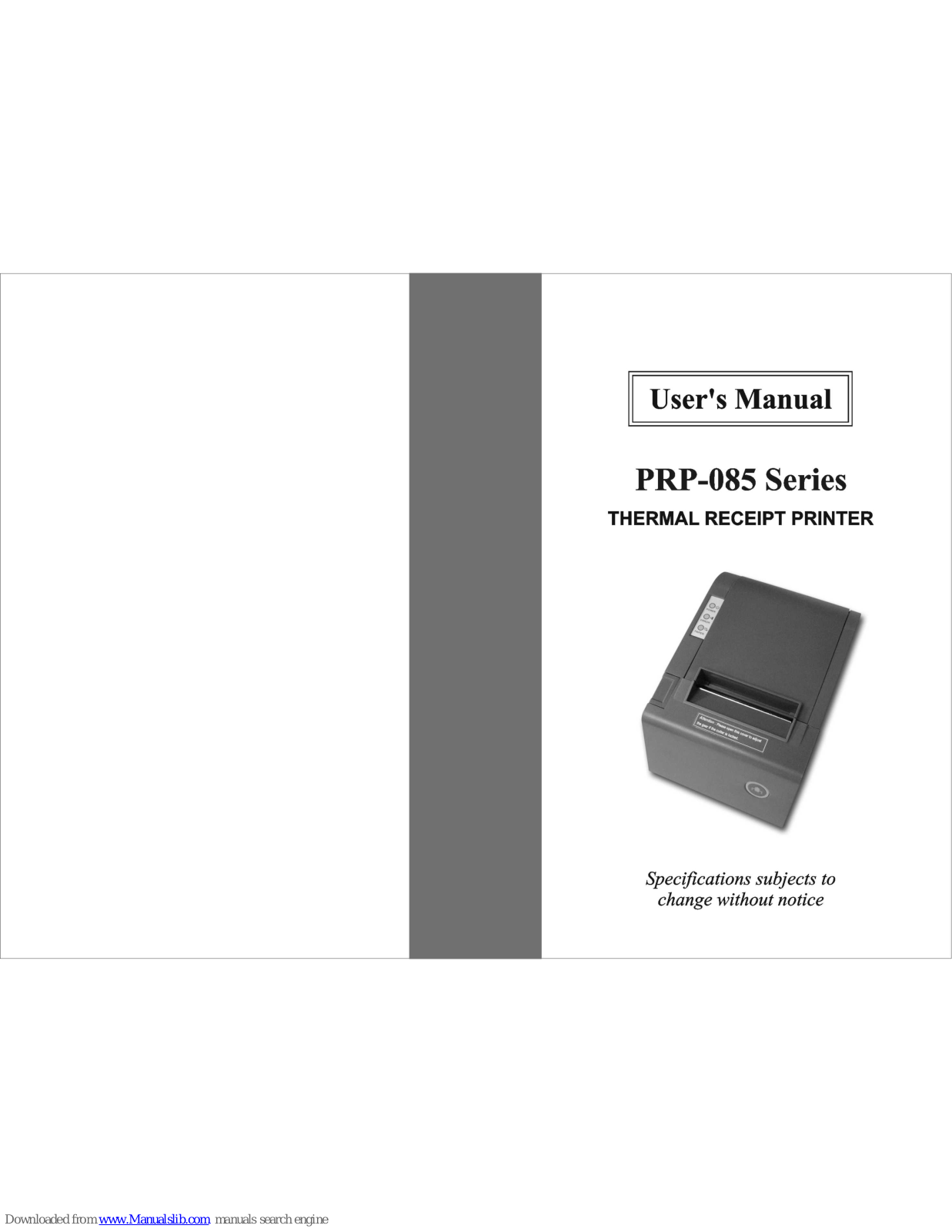 Tysso PRP-085 Series User Manual