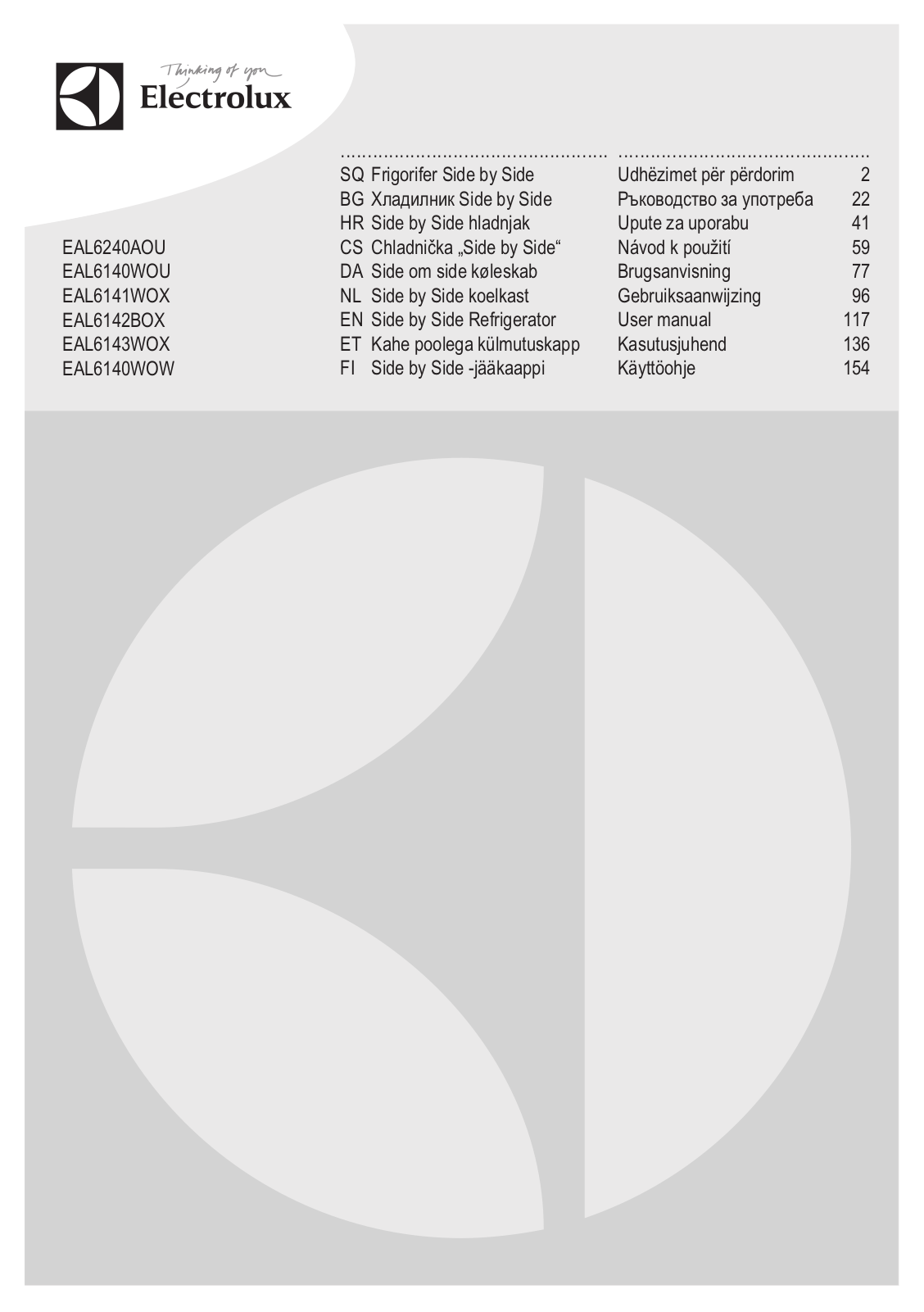 Electrolux EAL6240AOU User Manual