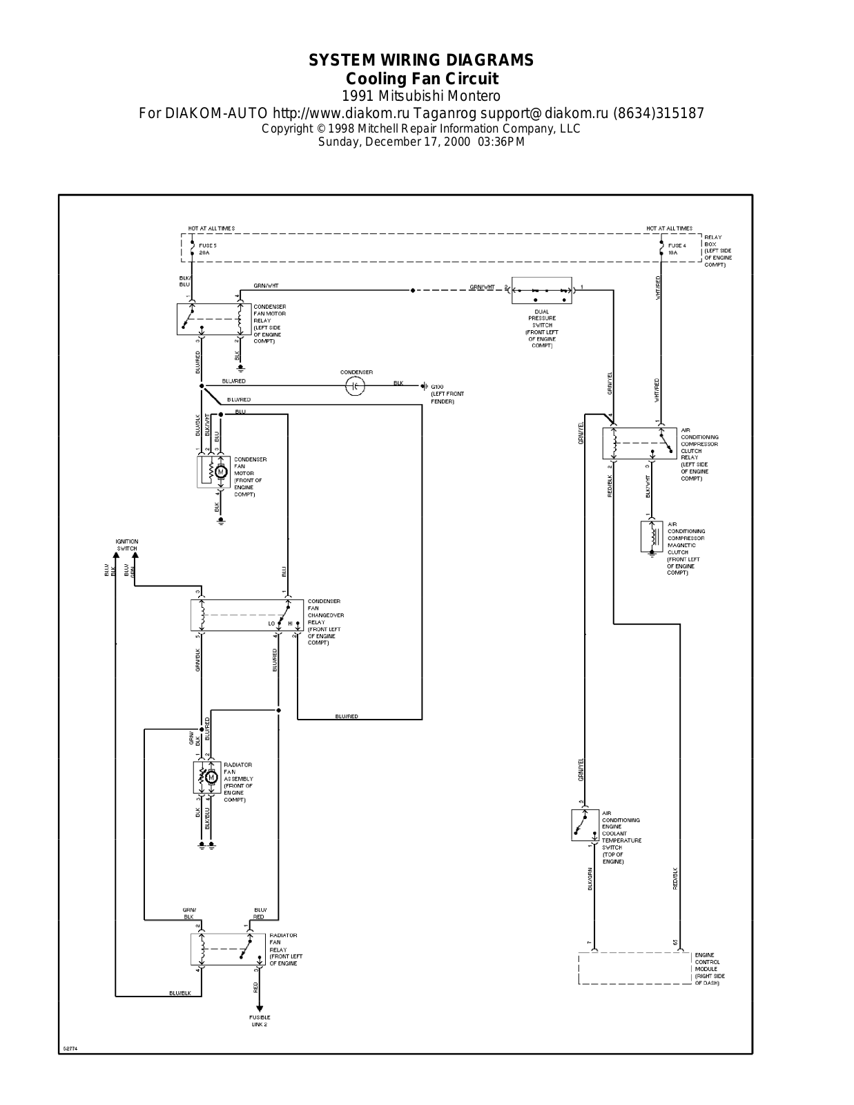 Mitsubishi Montero 1991 User Manual