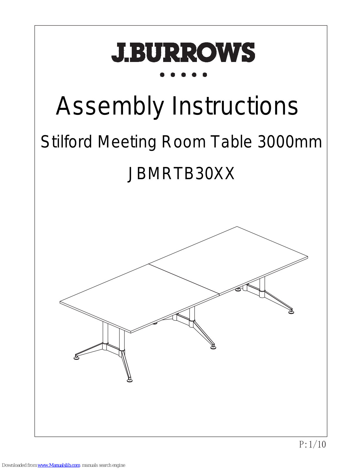 J.Burrows SMRT3000 Series Assembly Instructions Manual