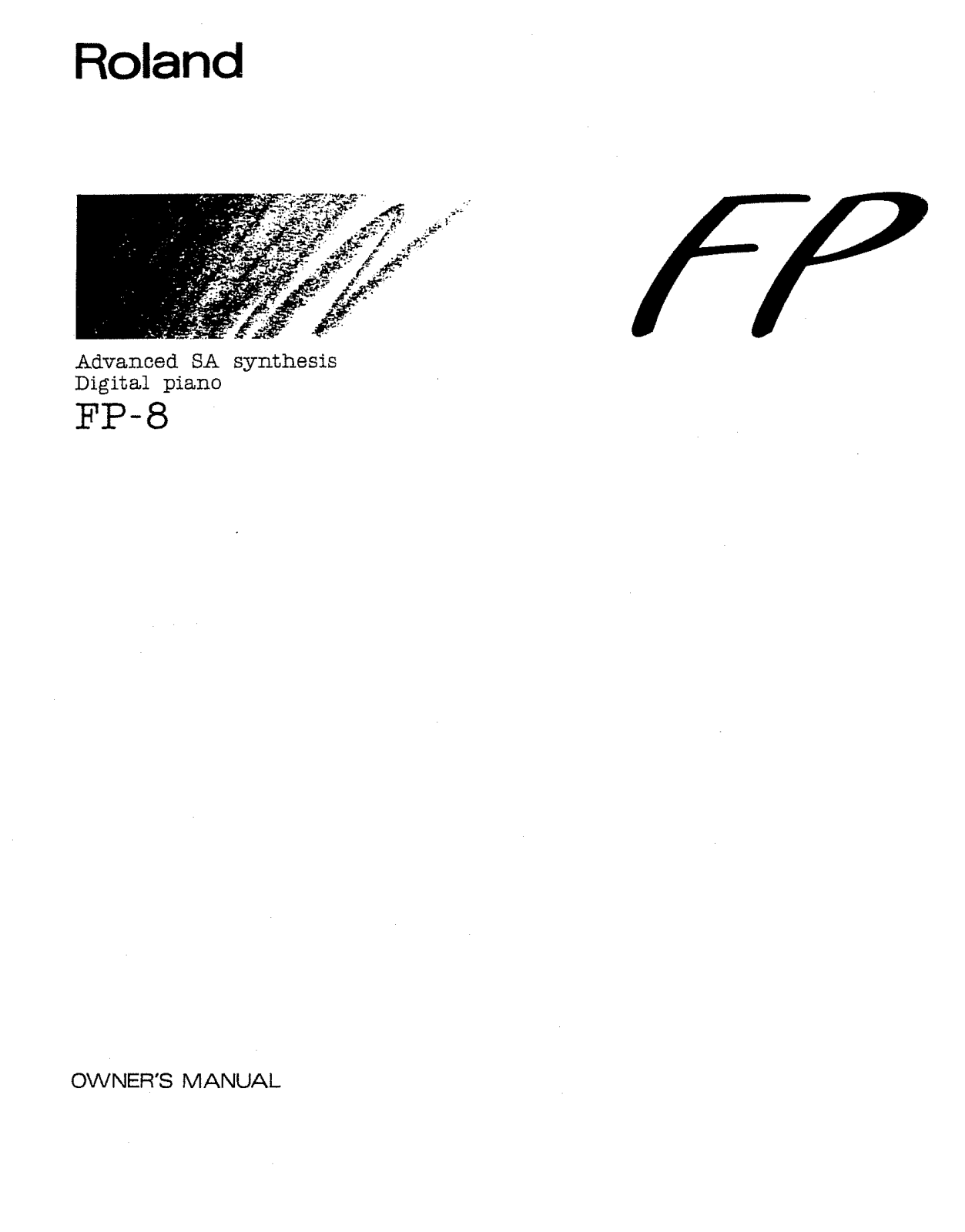 Roland Corporation FP-8 Owner's Manual