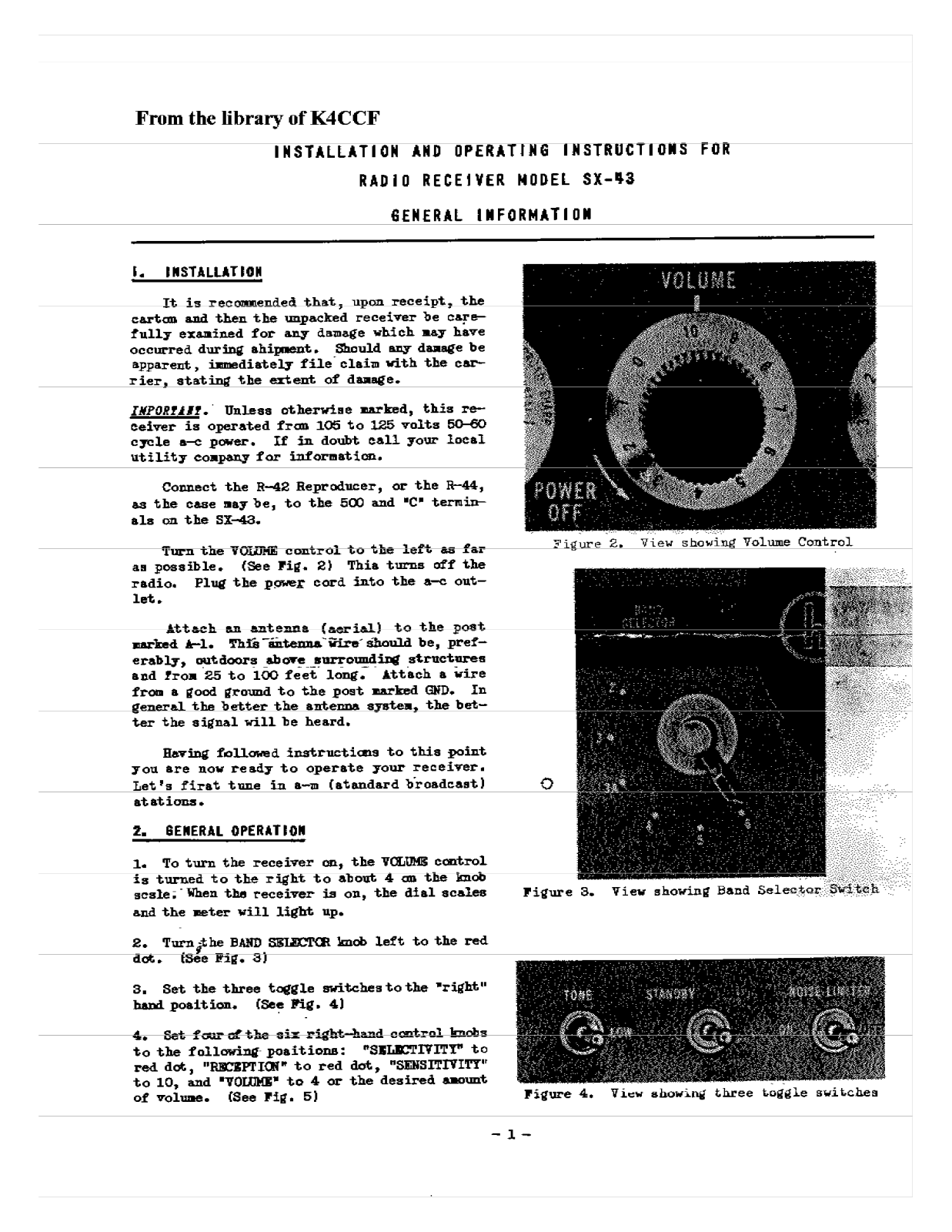 HALLICRAFTER SX-43 User Manual