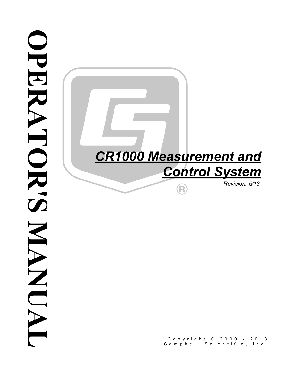 Campbell Scientific CR1000 User Manual