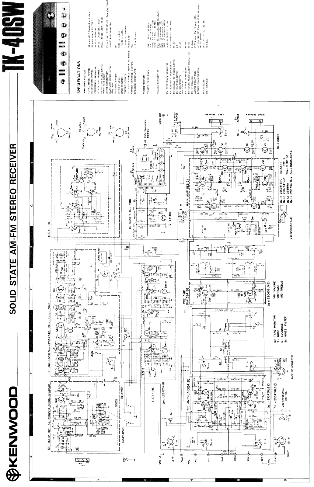 Kenwood TK-40-SW Schematic