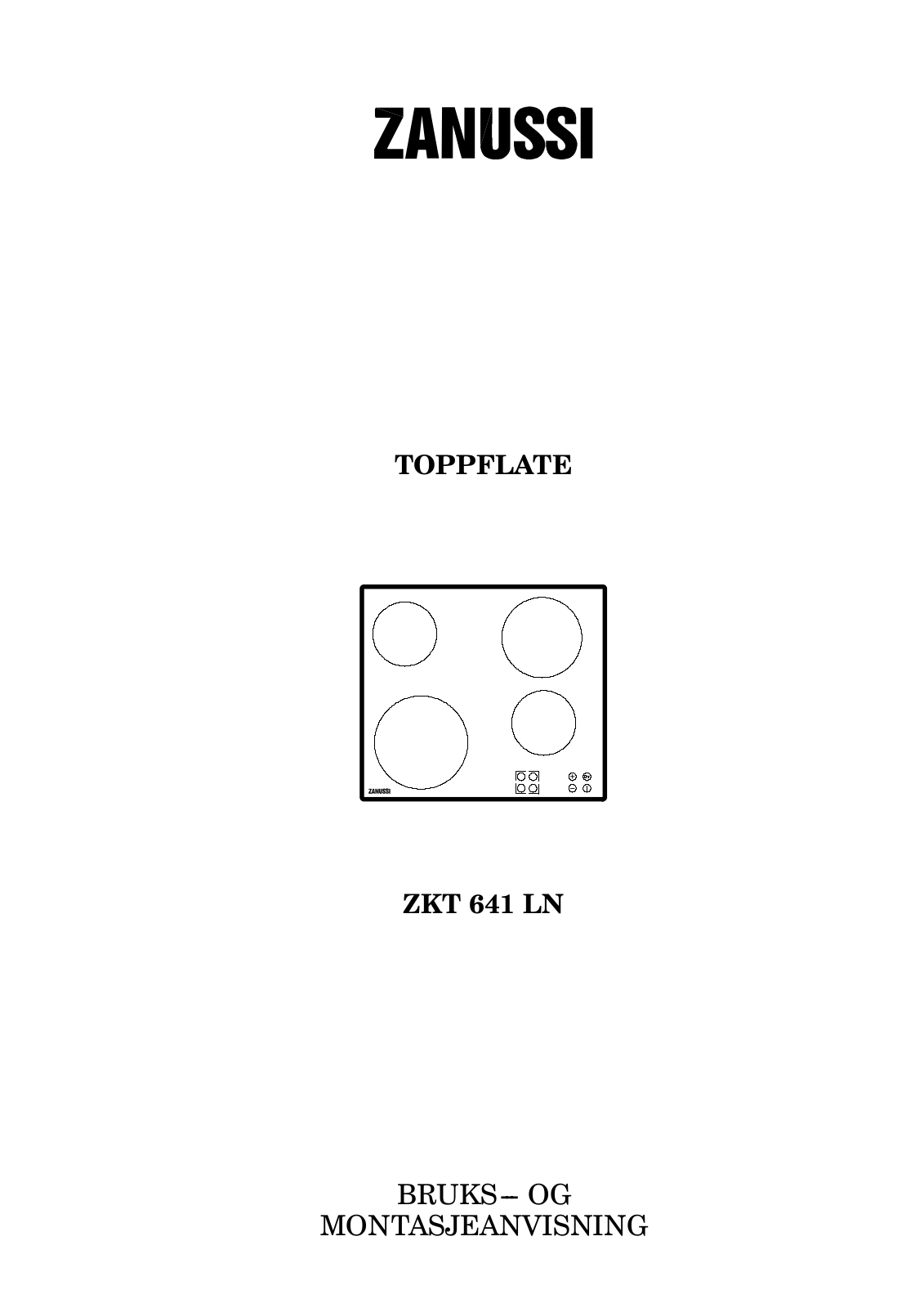 Zanussi ZKT641LN User Manual