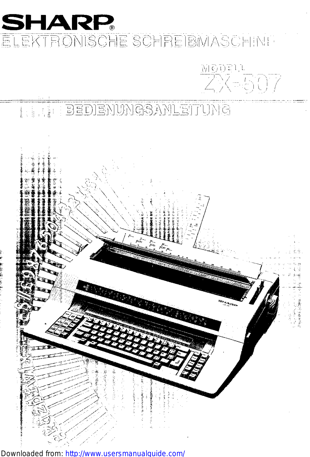 SHARP ZX-507 User Manual