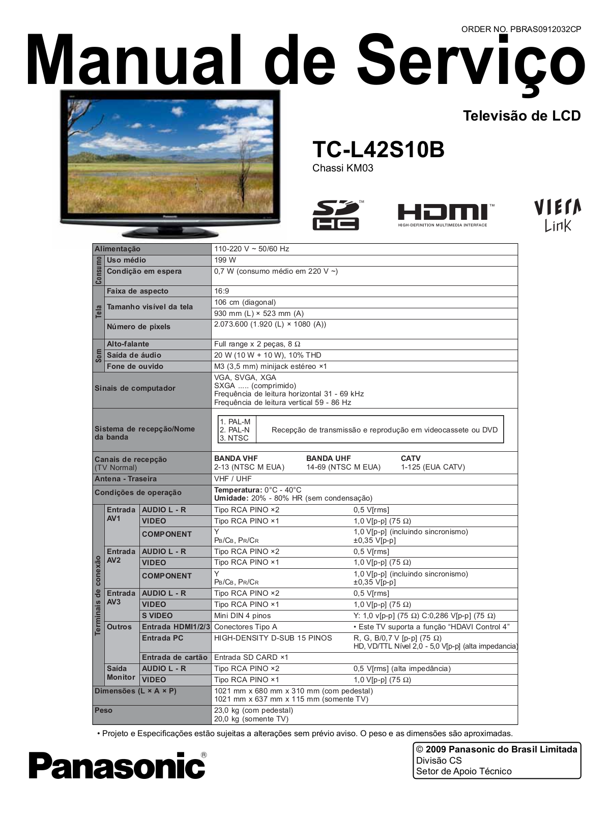 Panasonic TC-L42S10B Schematic