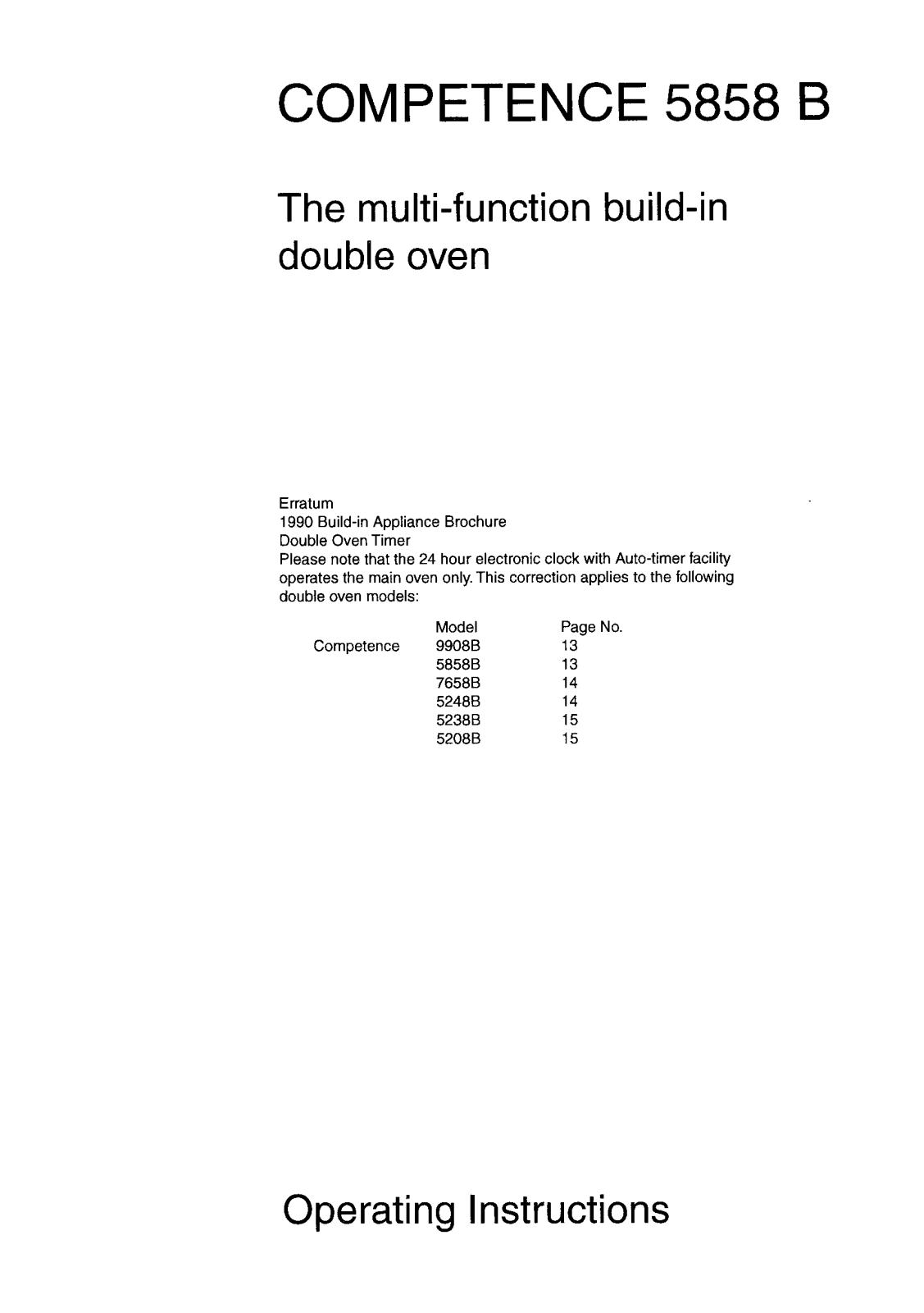 AEG-Electrolux 5858B User Manual