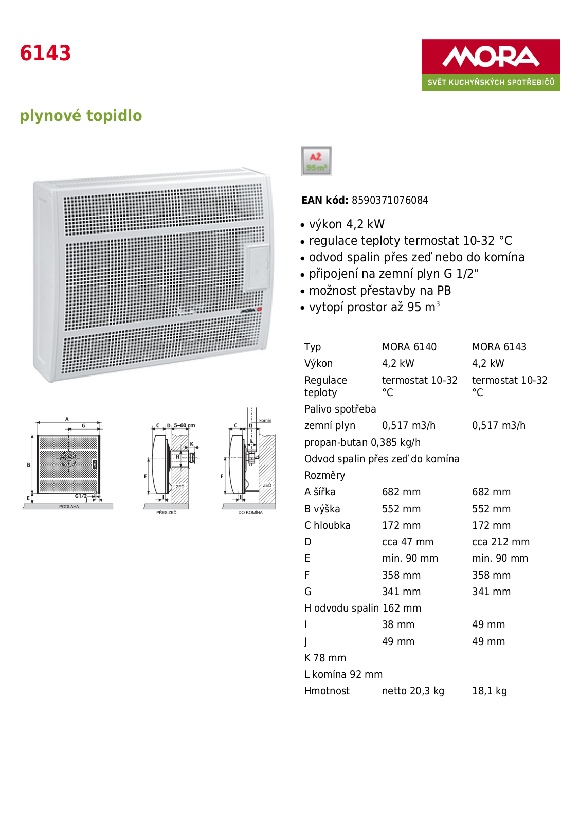 Mora 6143 Product sheet