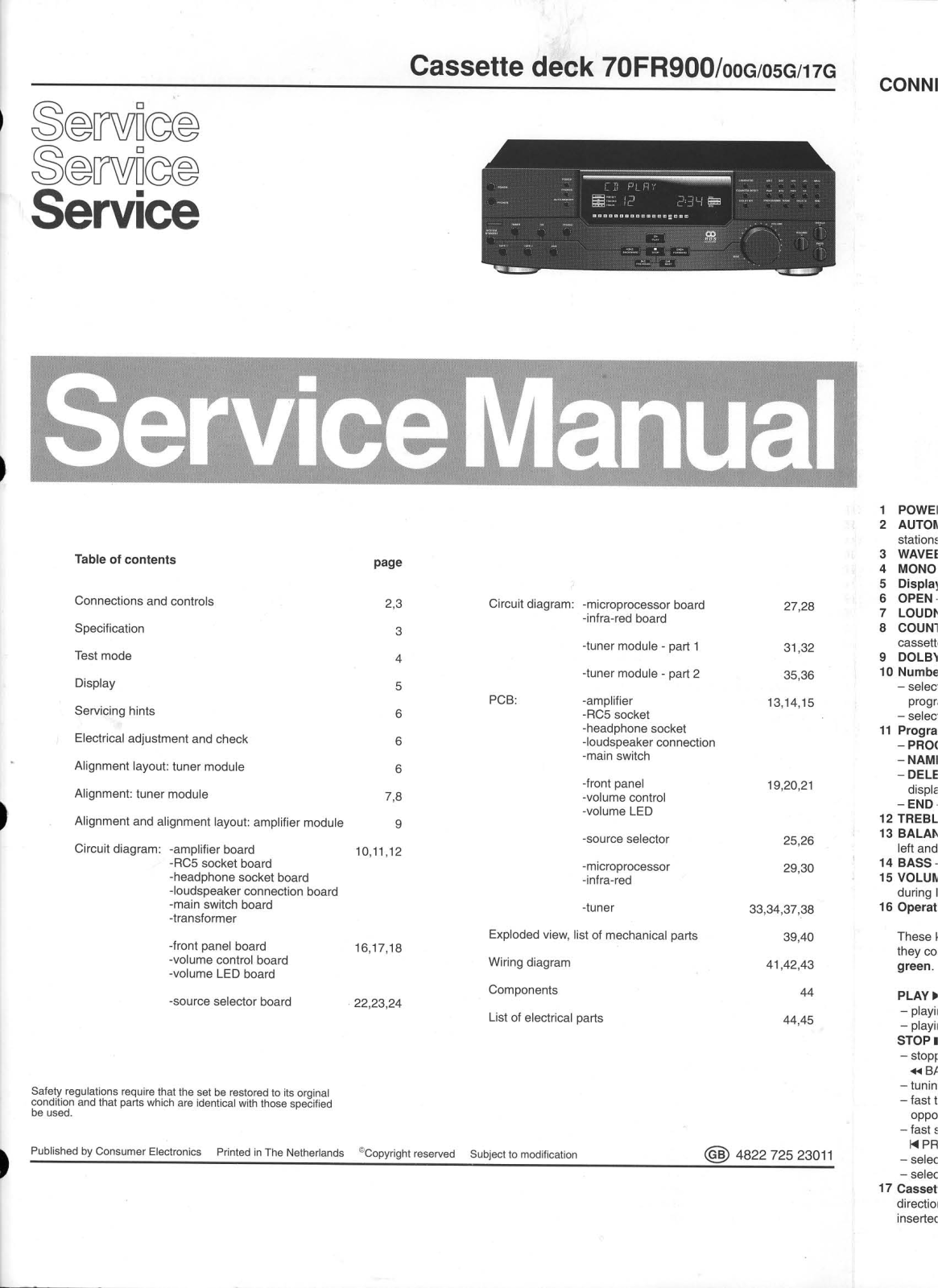 Philips FR-900 Service manual