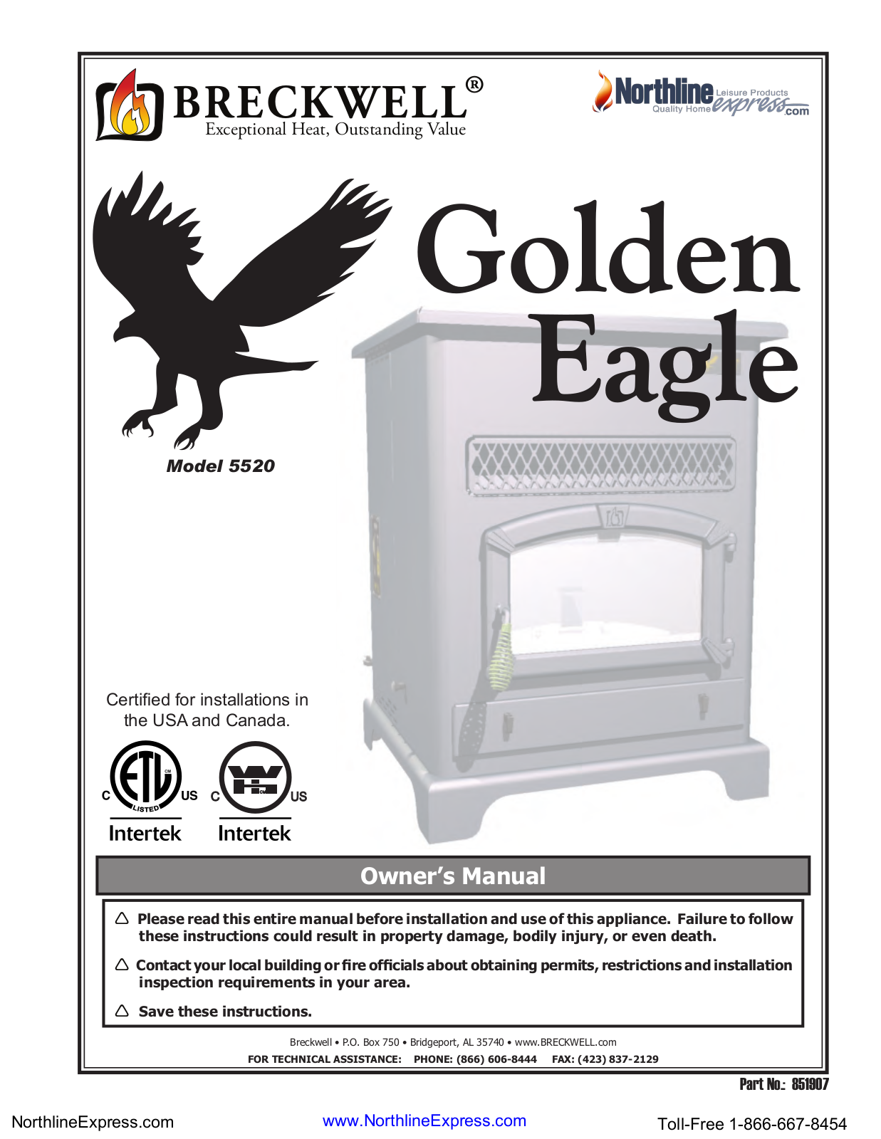 Breckwell Golden Eagle 5520 Owner's Manual