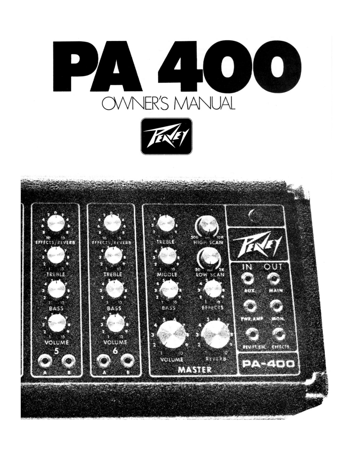 Peavey PA 400 User Manual