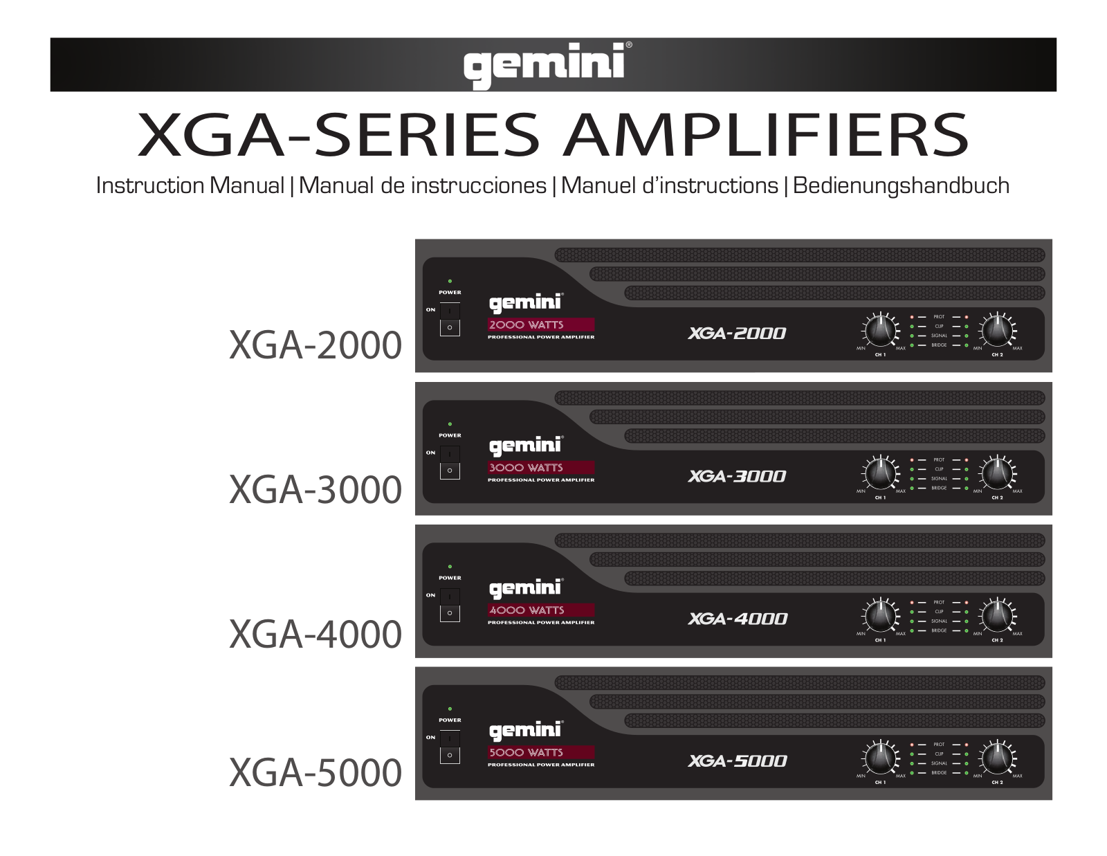 Gemini XGA-3000, XGA-2000, XGA-4000, XGA-5000 User Manual