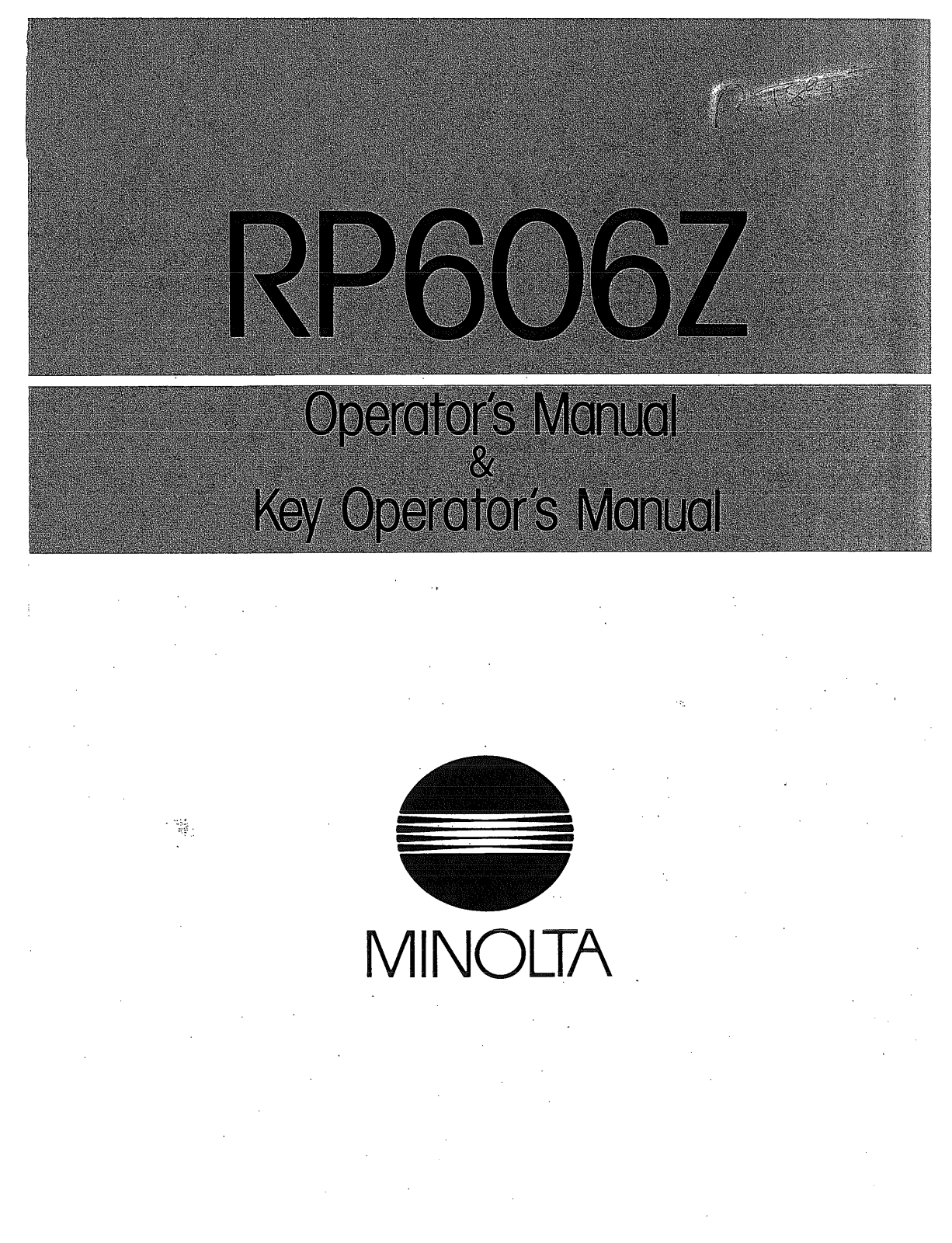 Konica Minolta RP606Z User Manual