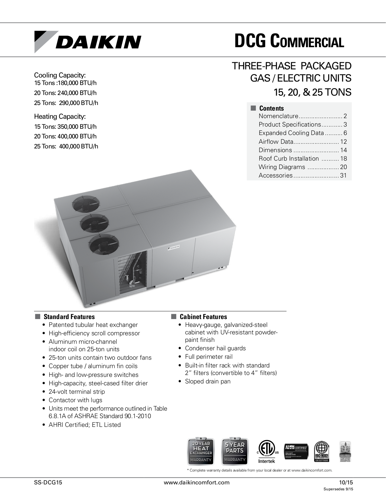 Goodman DCG240 User Manual