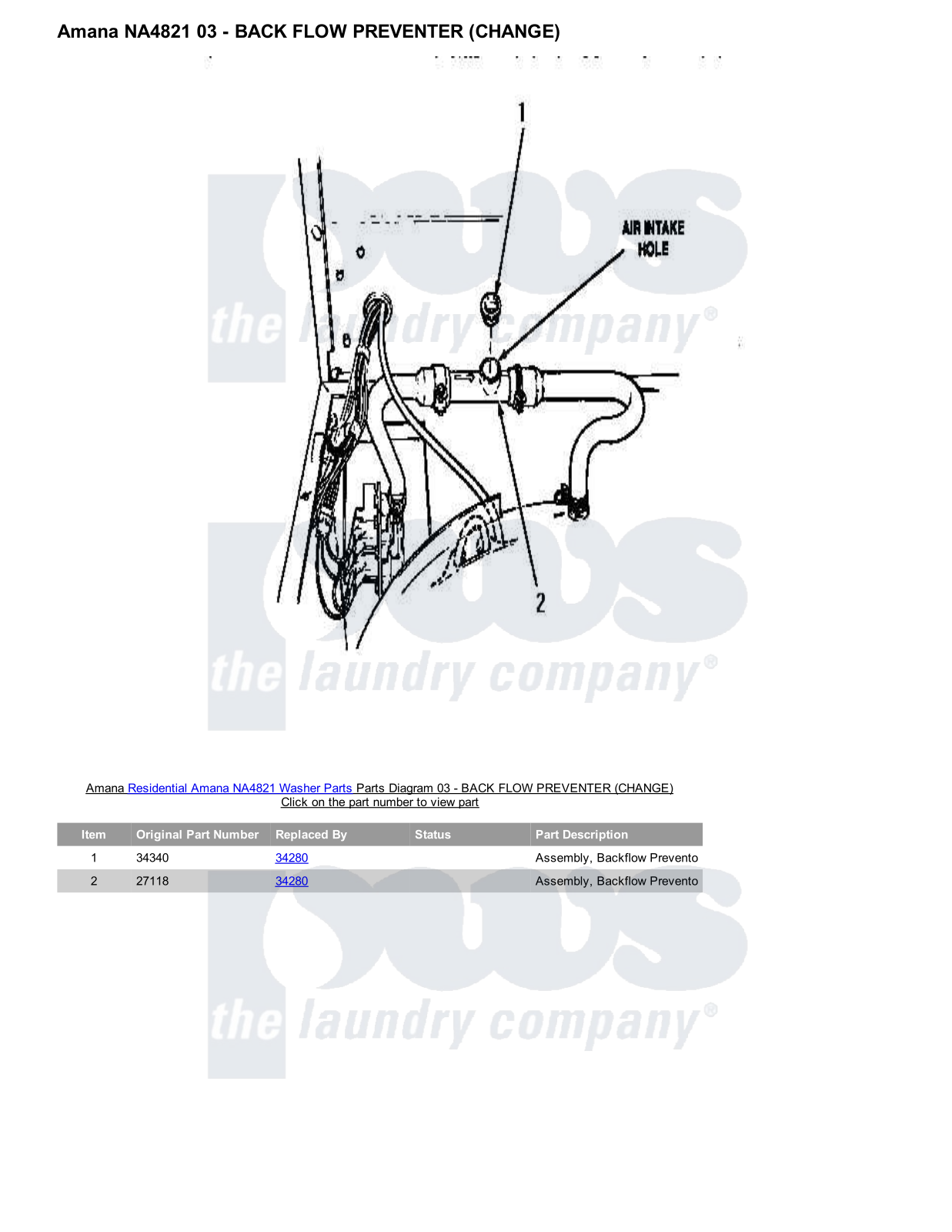 Amana NA4821 Parts Diagram