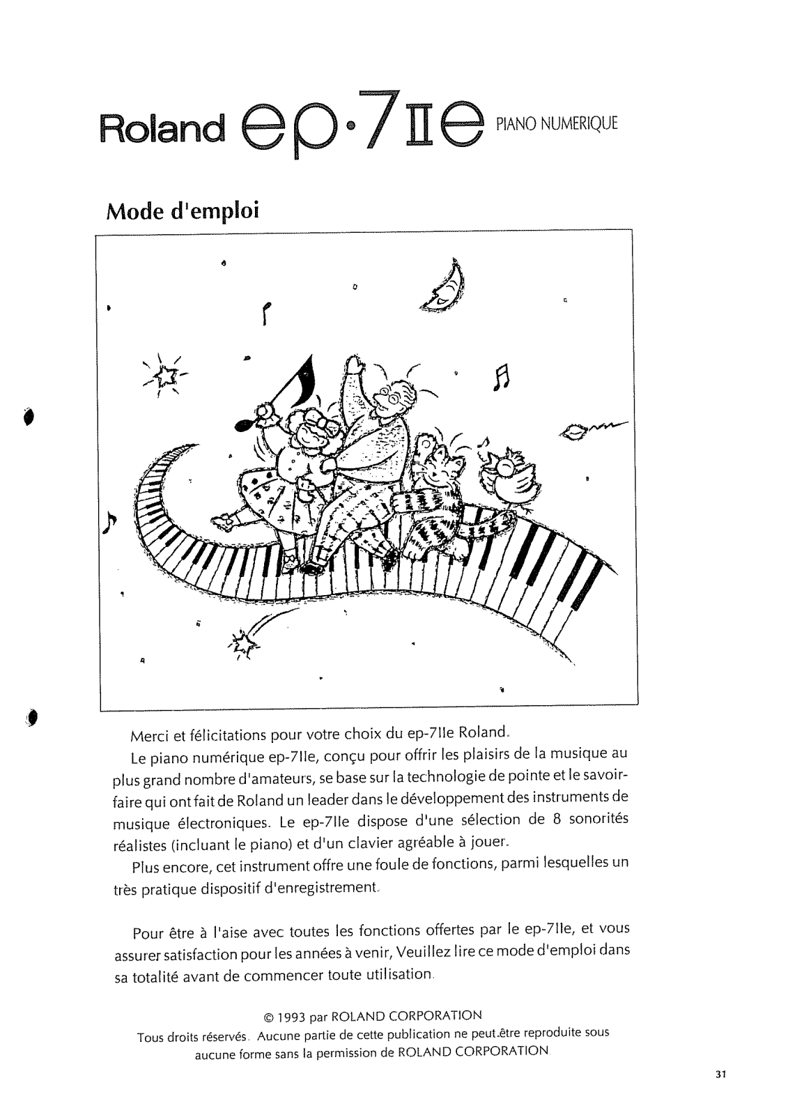 ROLAND EP-7 IIE User Manual