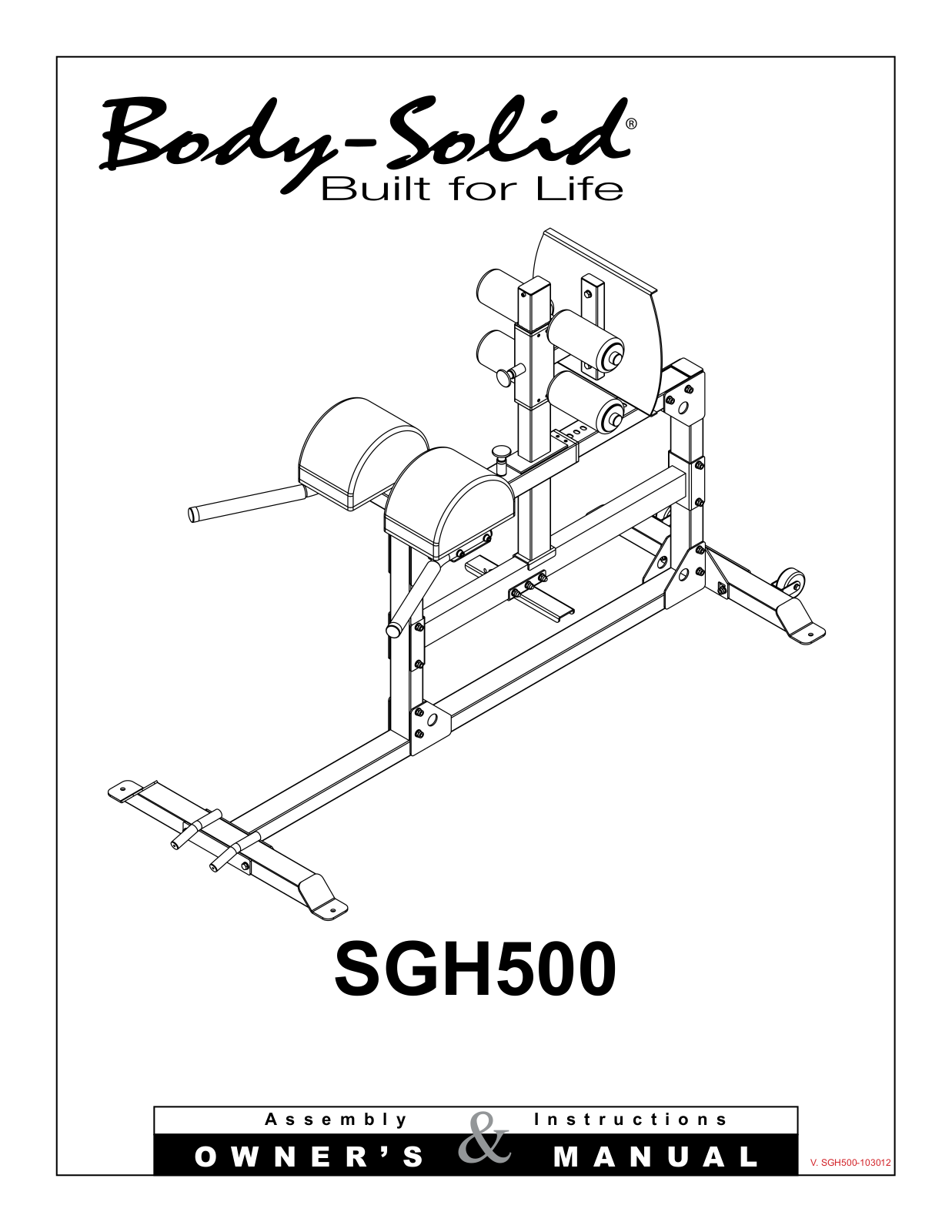 Body Solid SGH500 User Manual