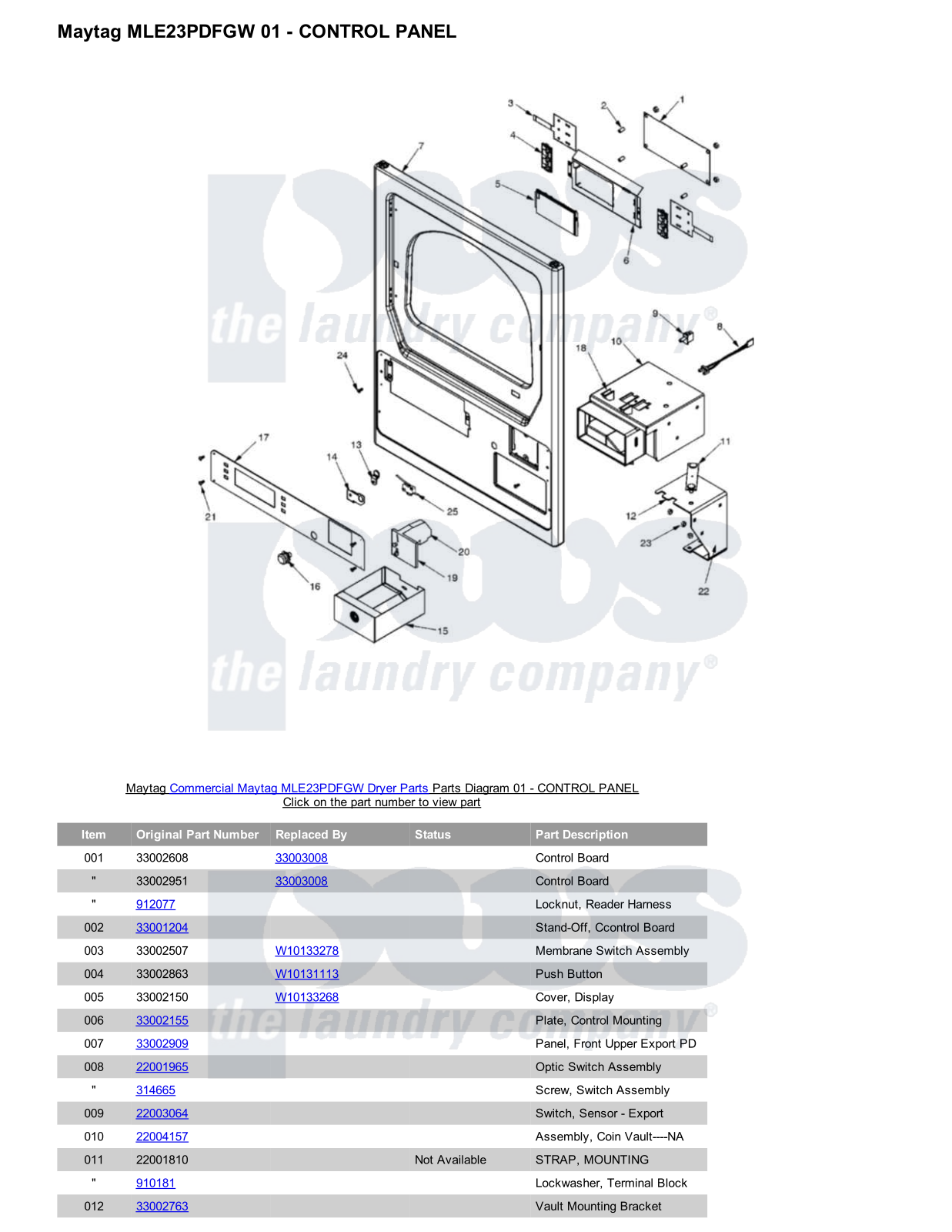 Maytag MLE23PDFGW Parts Diagram