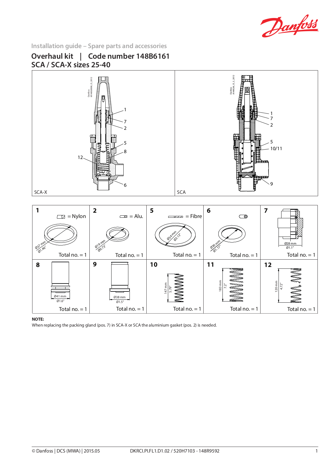 Danfoss SCA 25-40, SCA-X 25-40 Installation guide