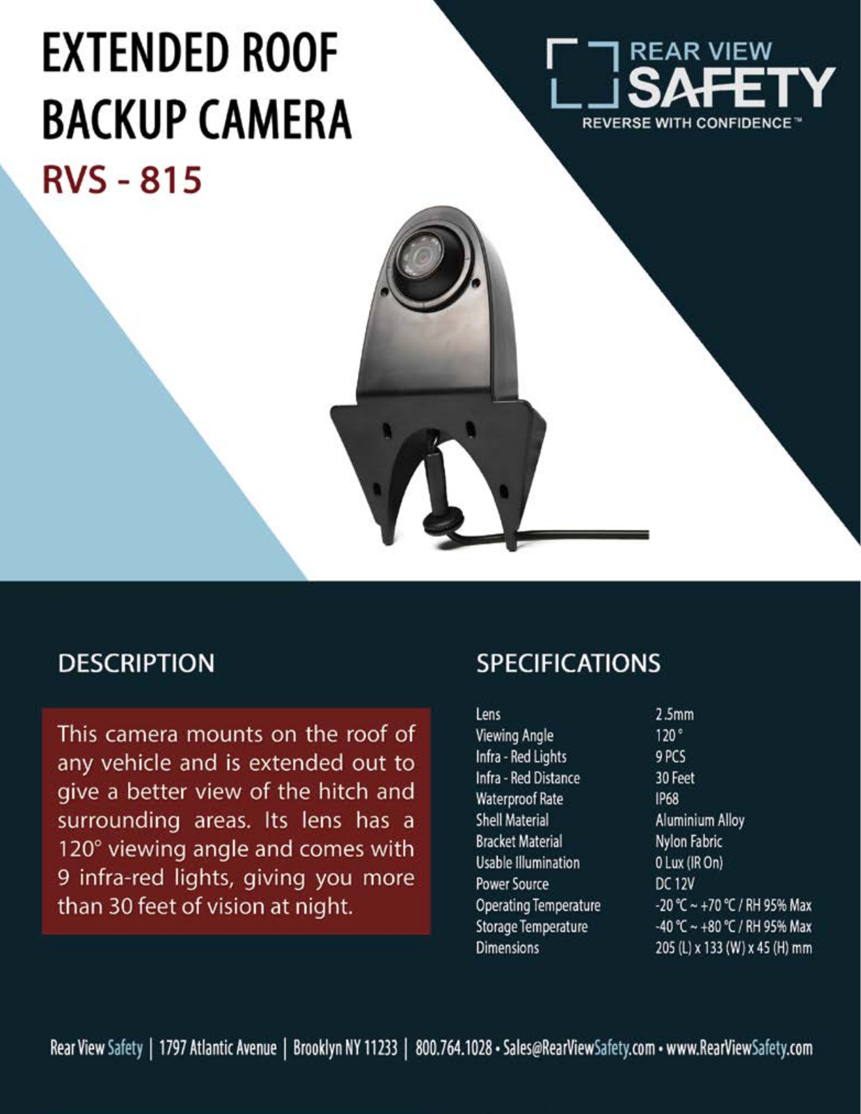 RVS Systems RVS-815, RVS-815-04 Specsheet