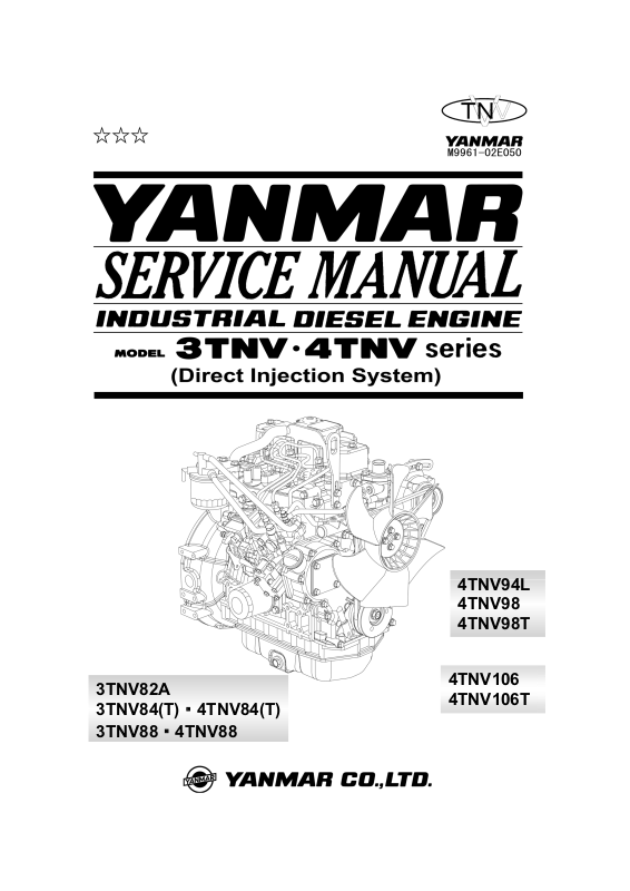 Yanmar 3TNV, 4TNV Service Manual