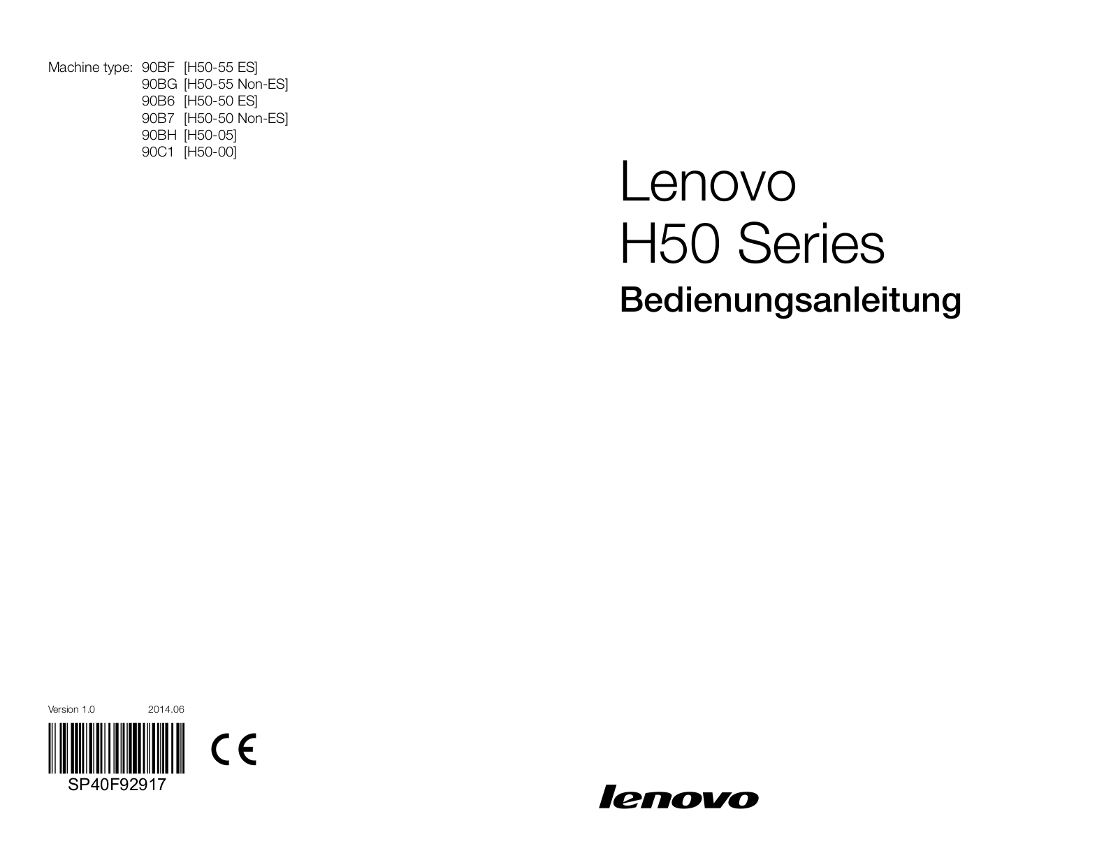 Lenovo H50 Series User Guide